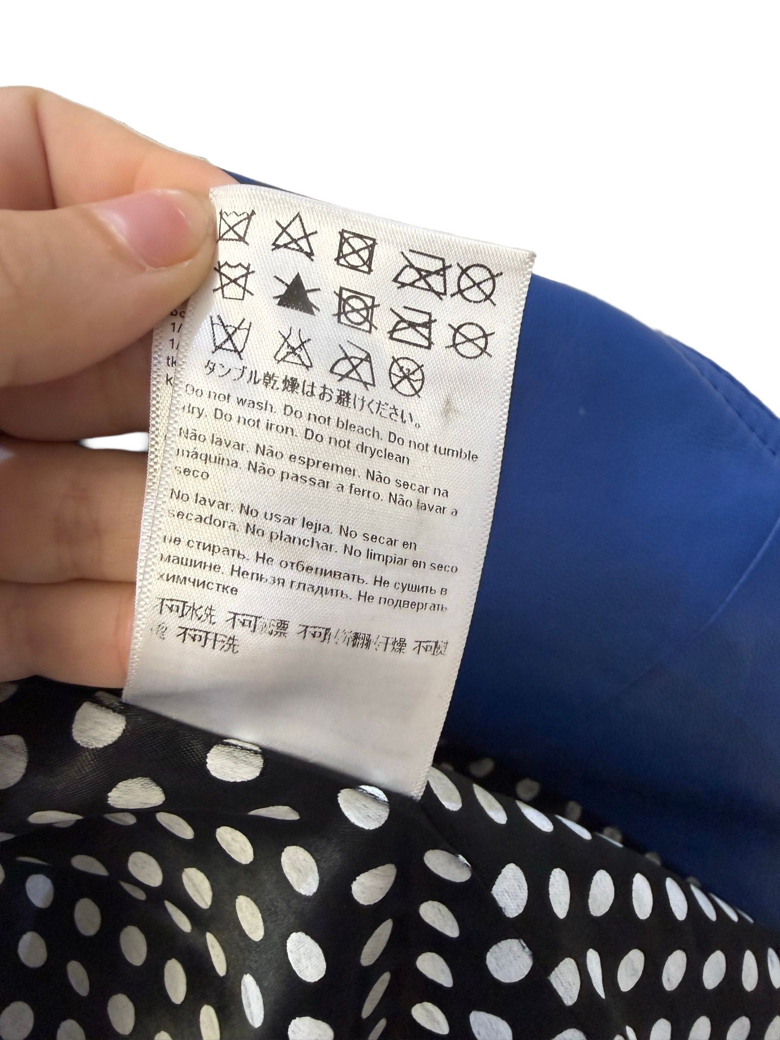 Escada Sport Yves Klein Blue Leather Biker Jacket 42