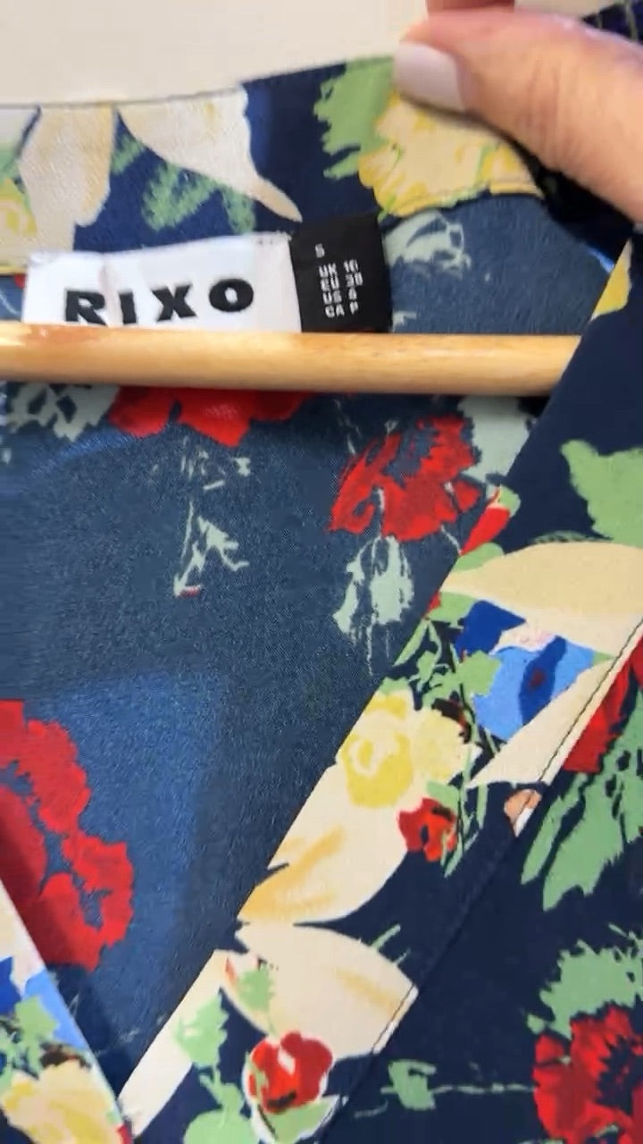 Rixo London Blue Red Floral Dress 10 – preloved at STYLE/colab (photo 4 of 8)