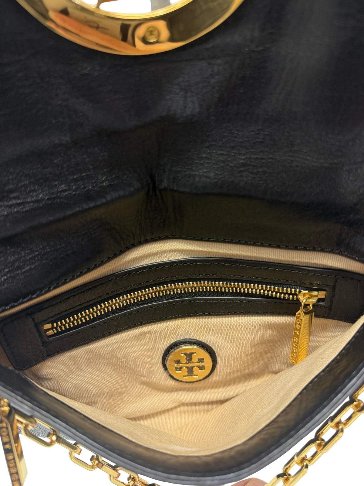 Black Tory Burch Reva Small Clutch