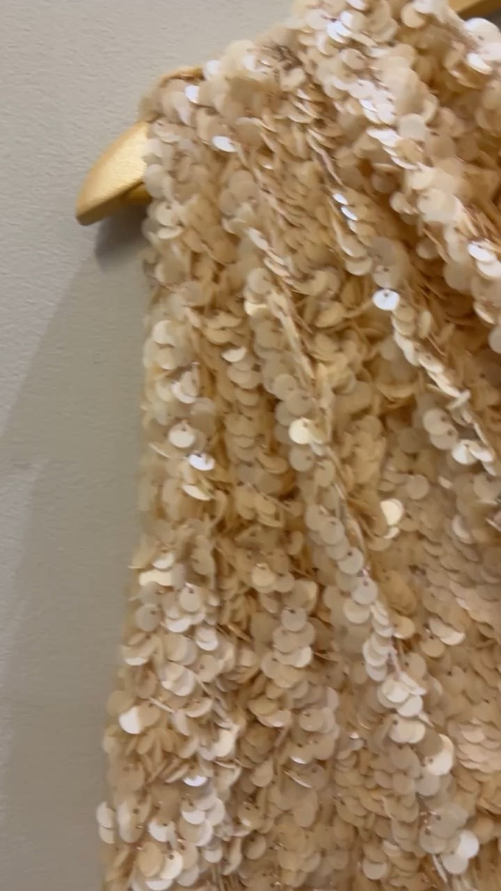 Manning Cartell Beige Sequin Dress 8 – preloved at STYLE/colab (photo 3 of 4)