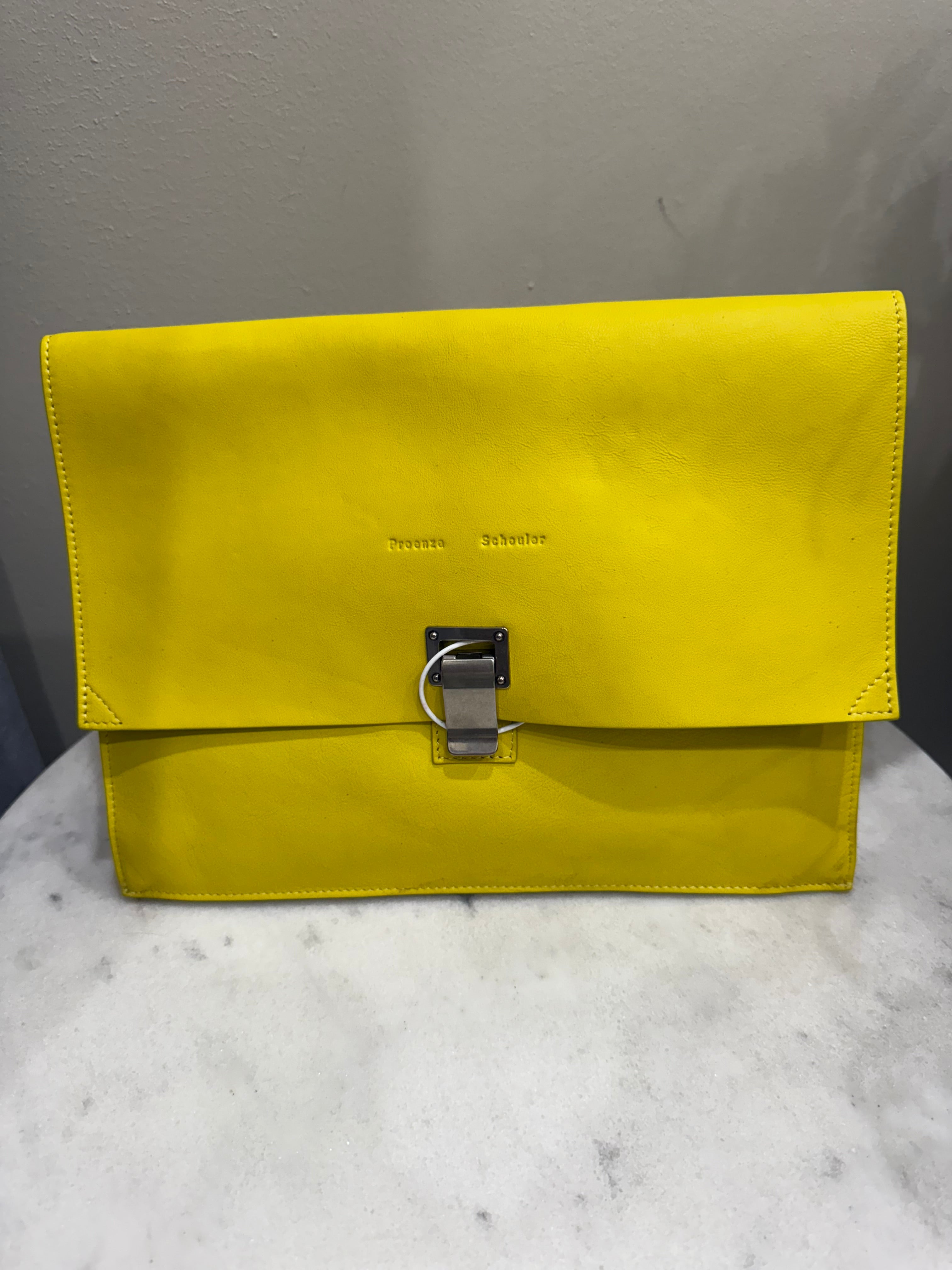 Proenza Schouler Yellow Clutch WB