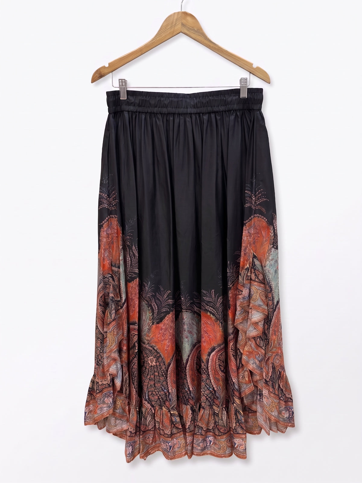 Zimmermann Black Paisley Silk Skirt 3