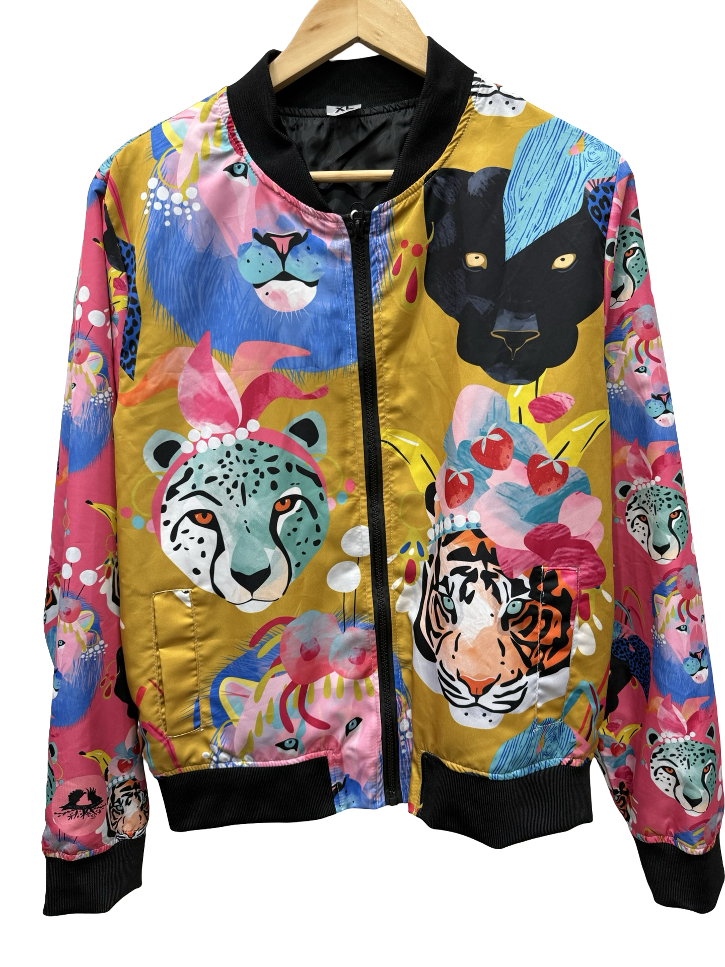 No Brand Leopard Puffer Jacket XL