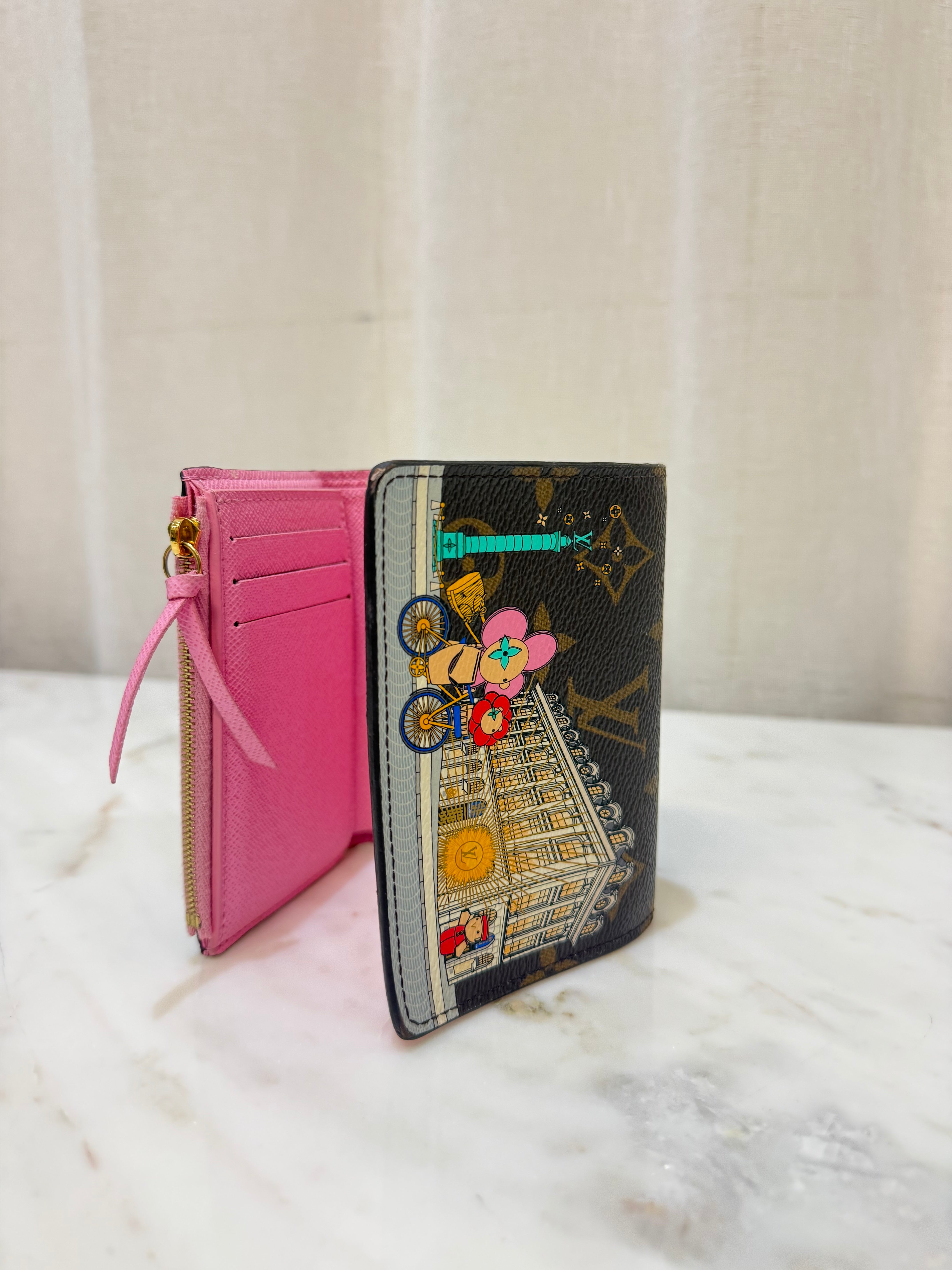 Louis Vuitton Brown/Pink Leather Wallet