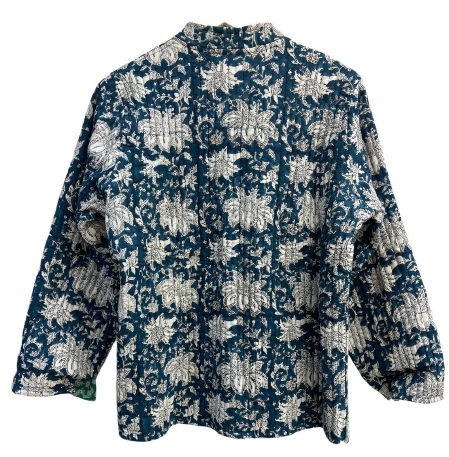 No Brand Navy Quilted Floral Jacket XL NWT