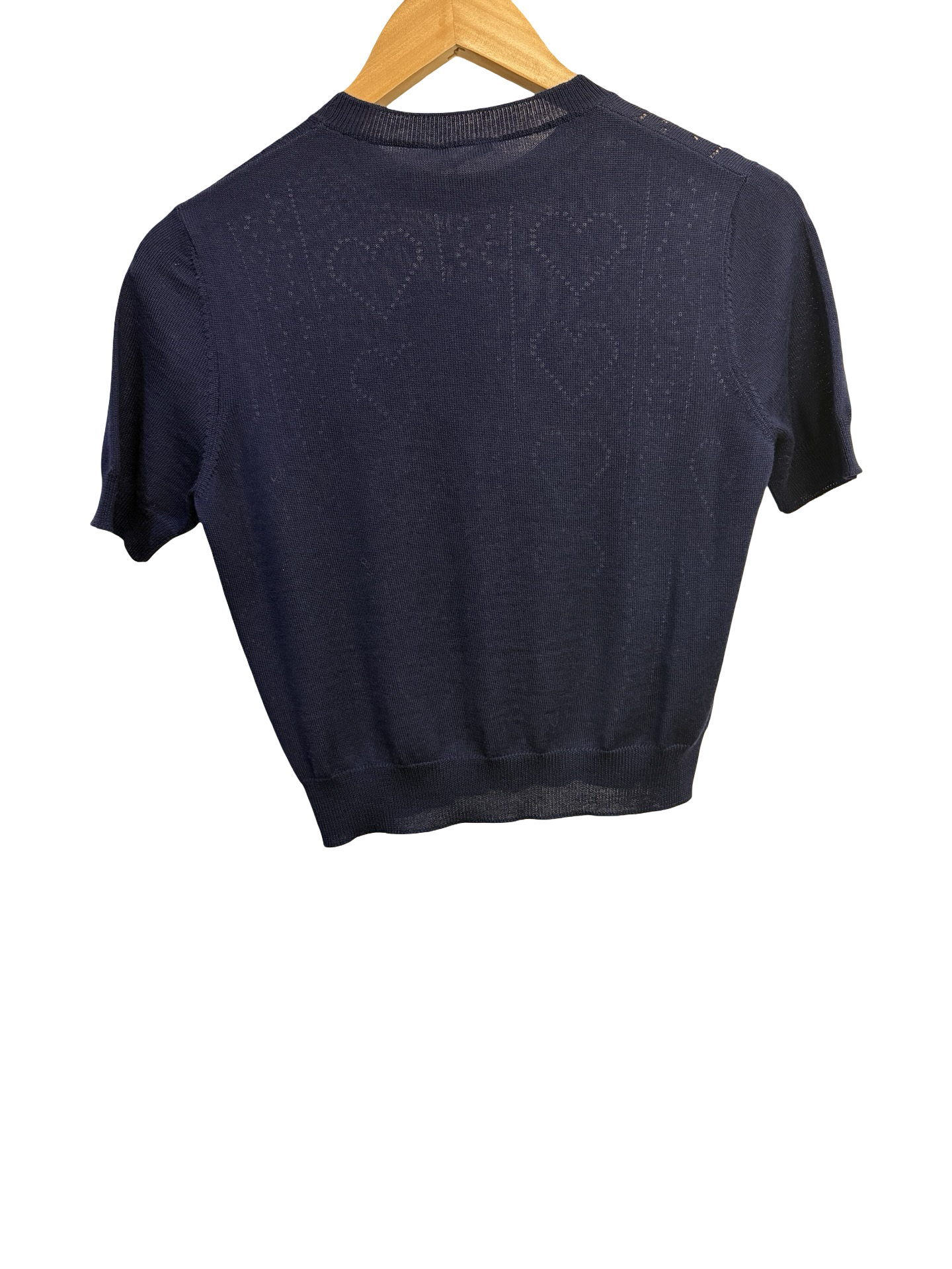Miu Miu Knit Lace Navy Knit Top 38