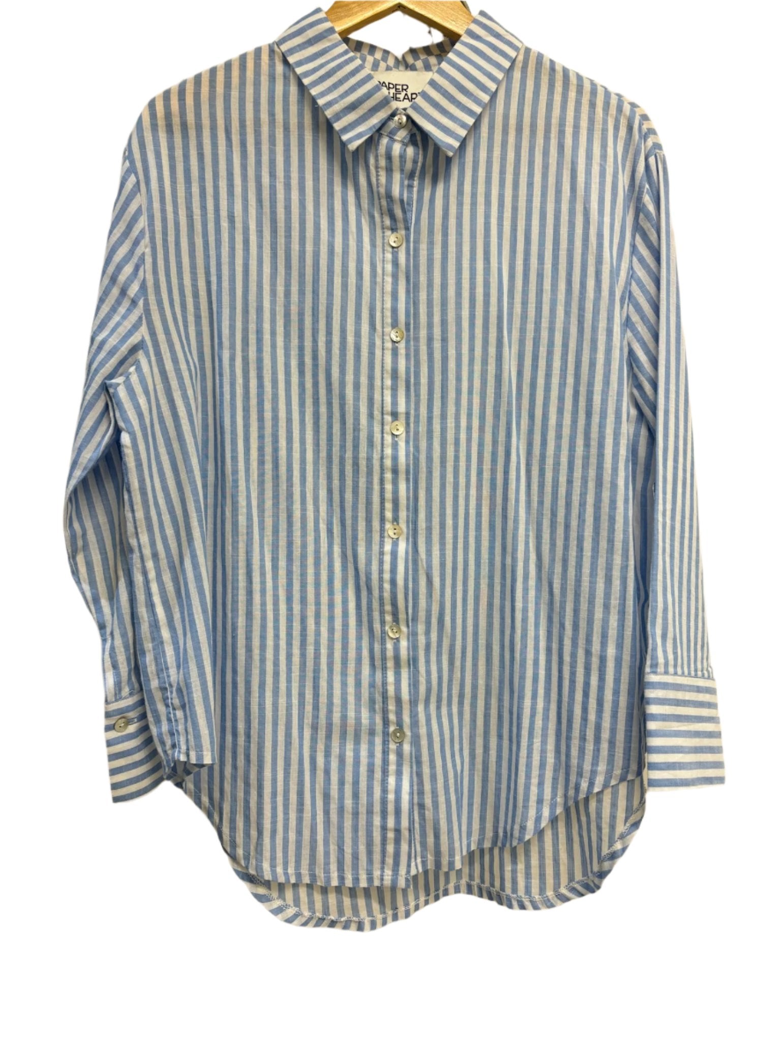 Paper Heart Blue Linen Shirt 10