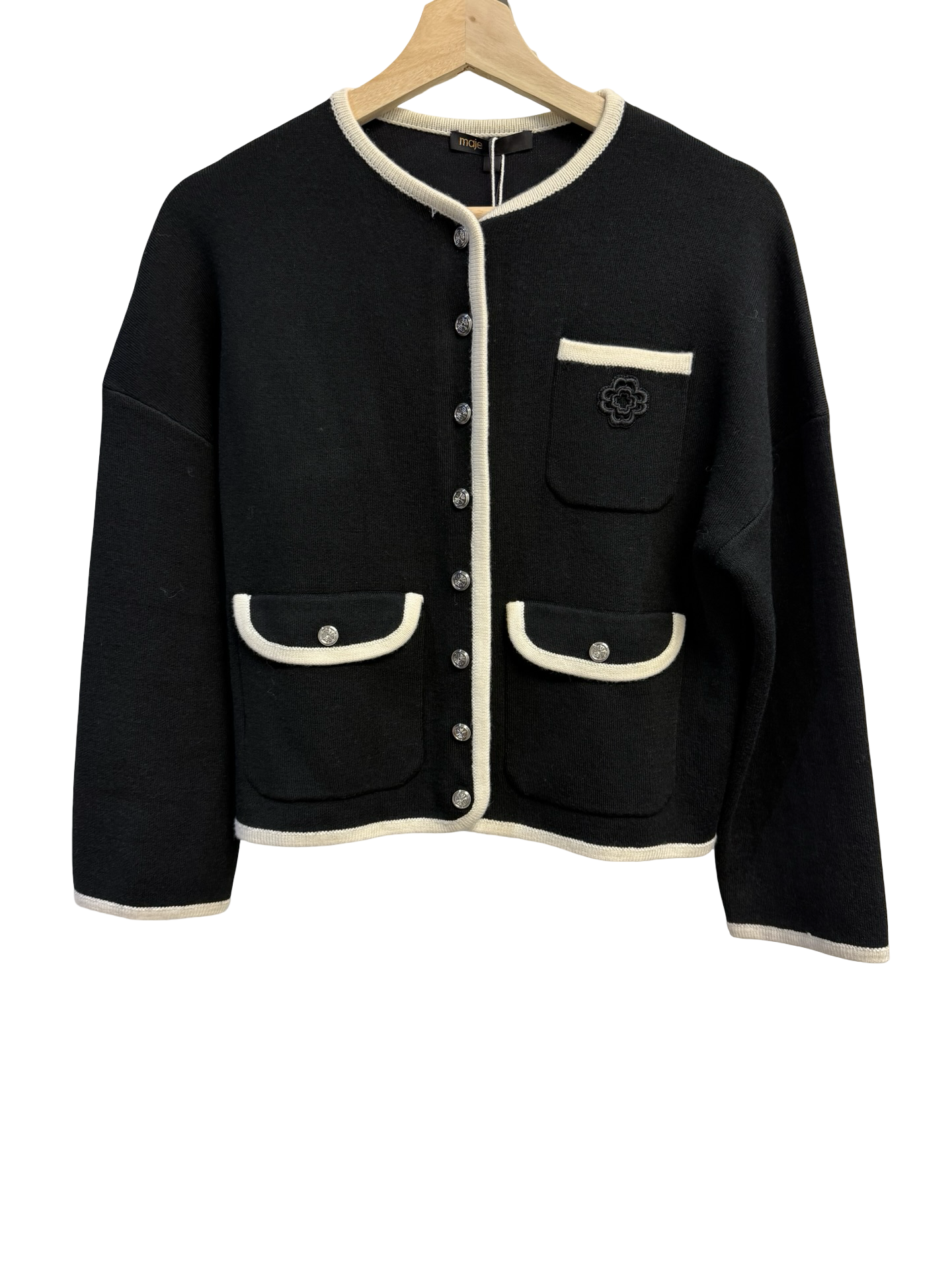 Maje Black & White Top 1