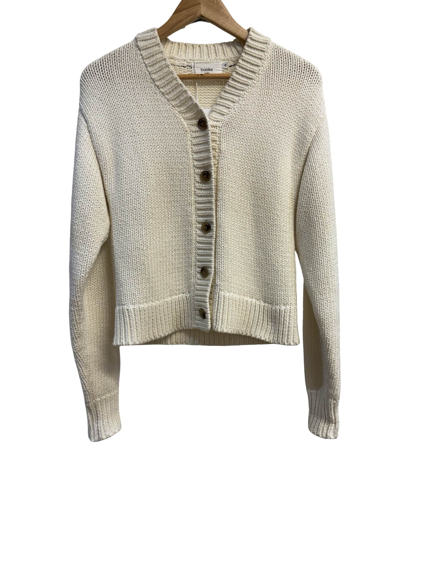 Bassike White Knit Cardigan 0