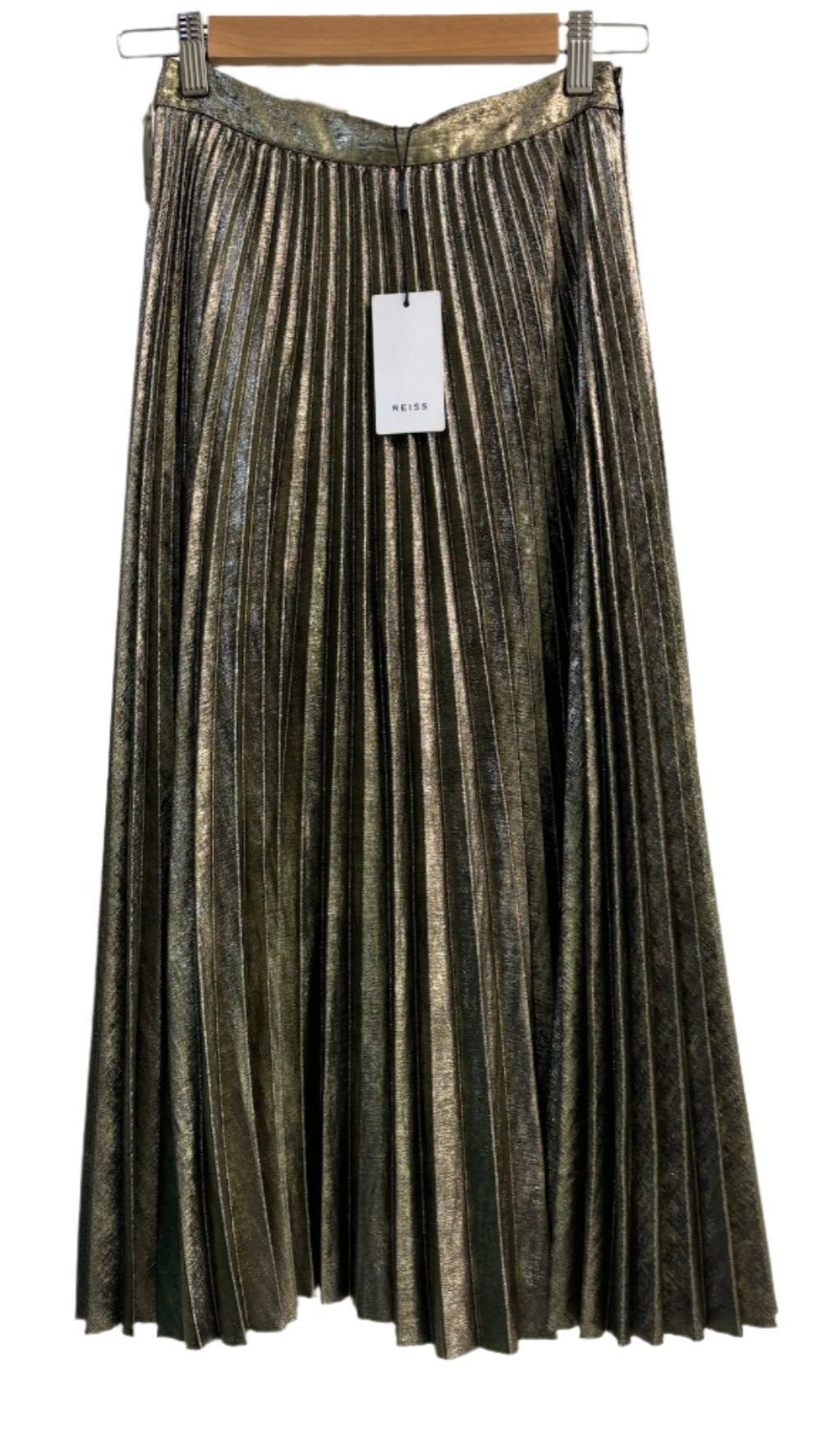 Reiss Gold Skirt 4 NWT