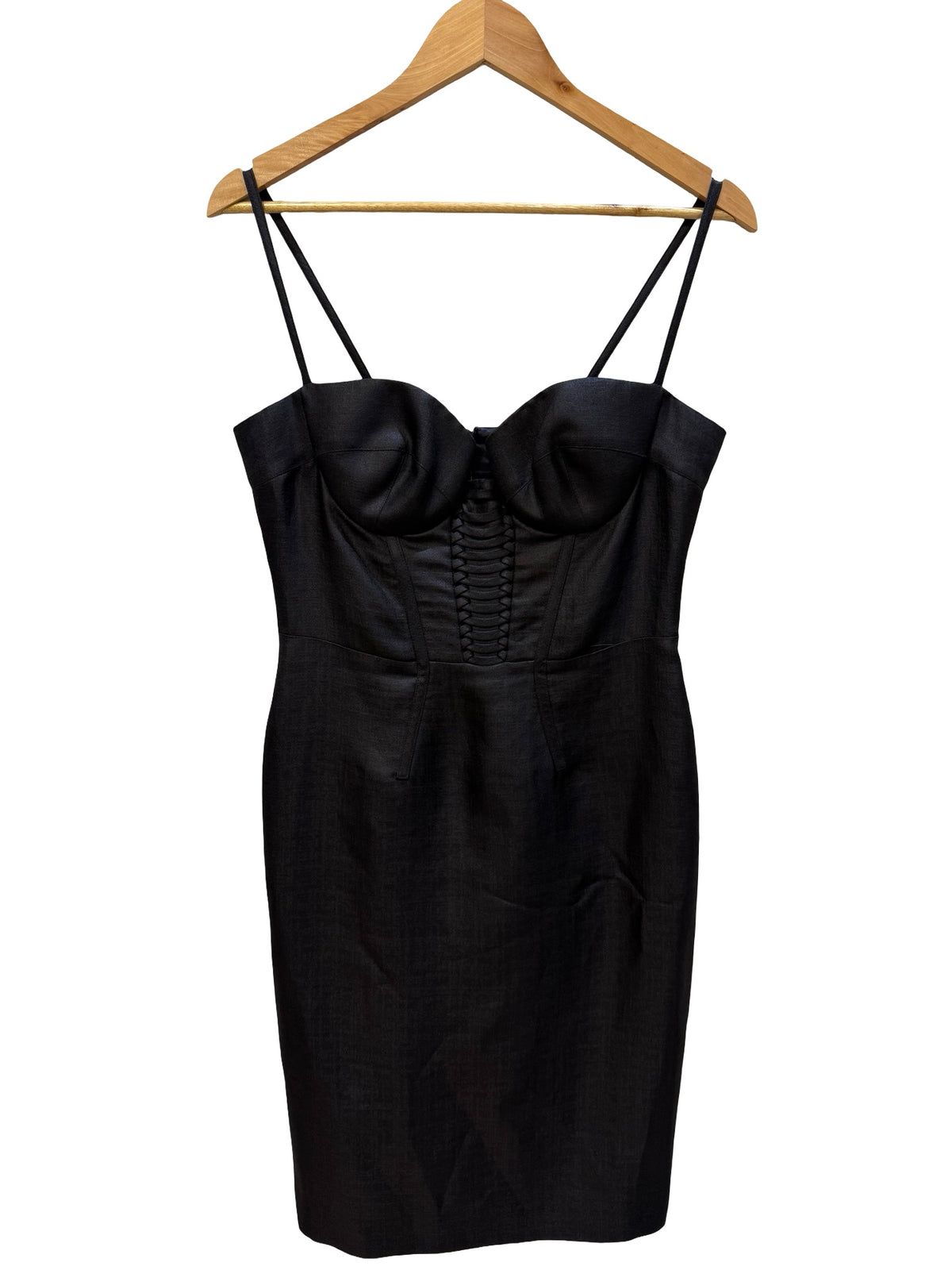 Versace Black Bustier Dress 44