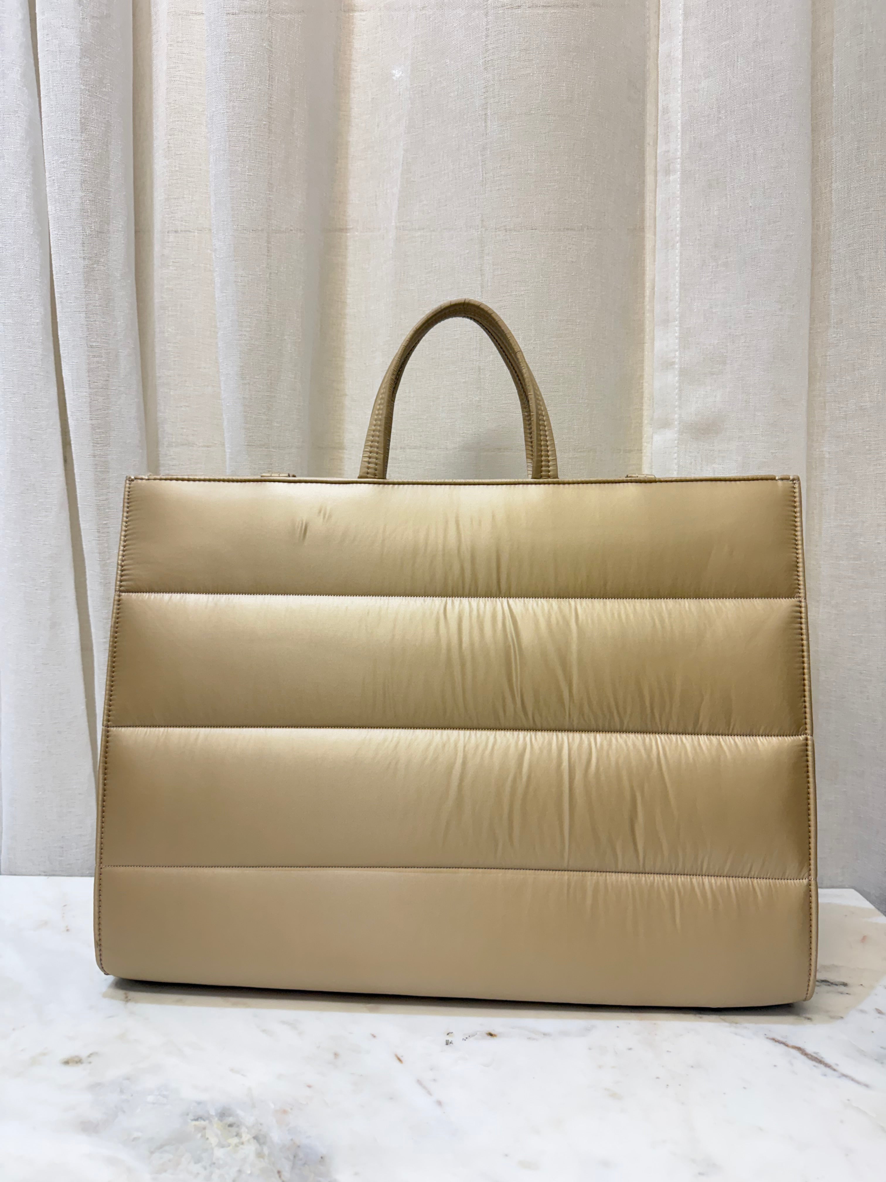 Telfer Camel Puffer Tote Bag