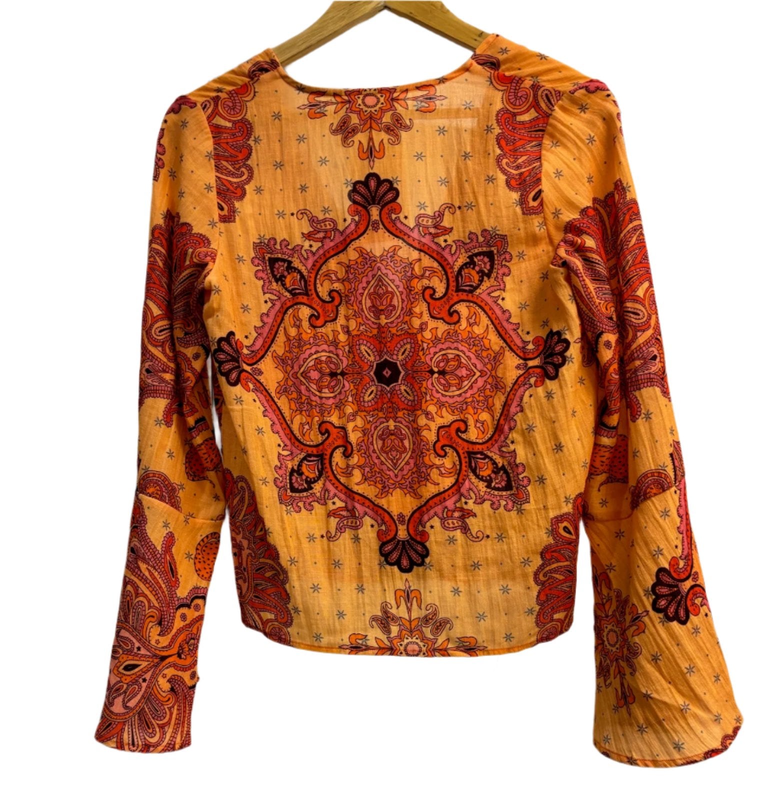 Lenni Orange Print Blouse S