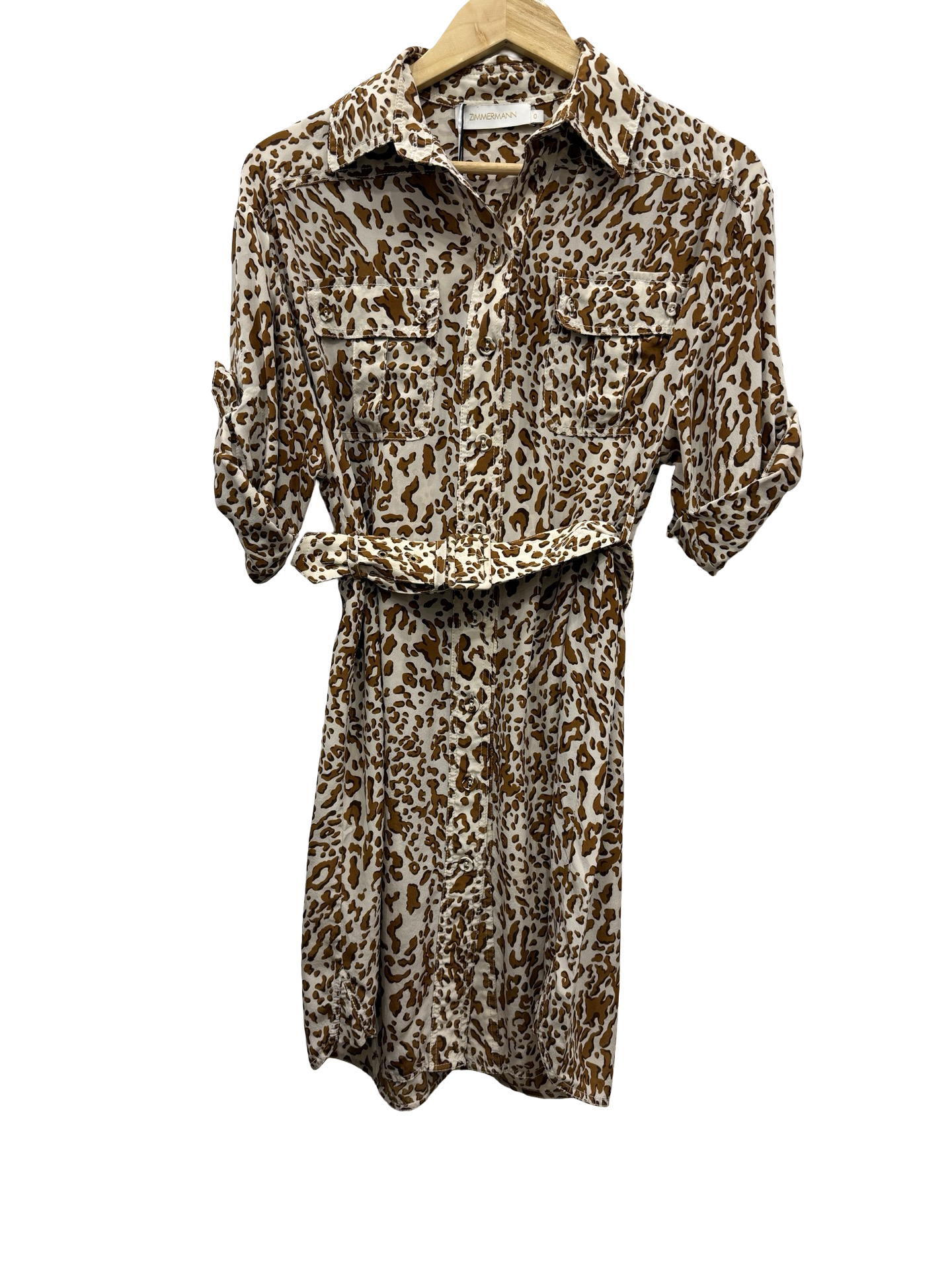 Zimmermann Brown Shirt Dress 0