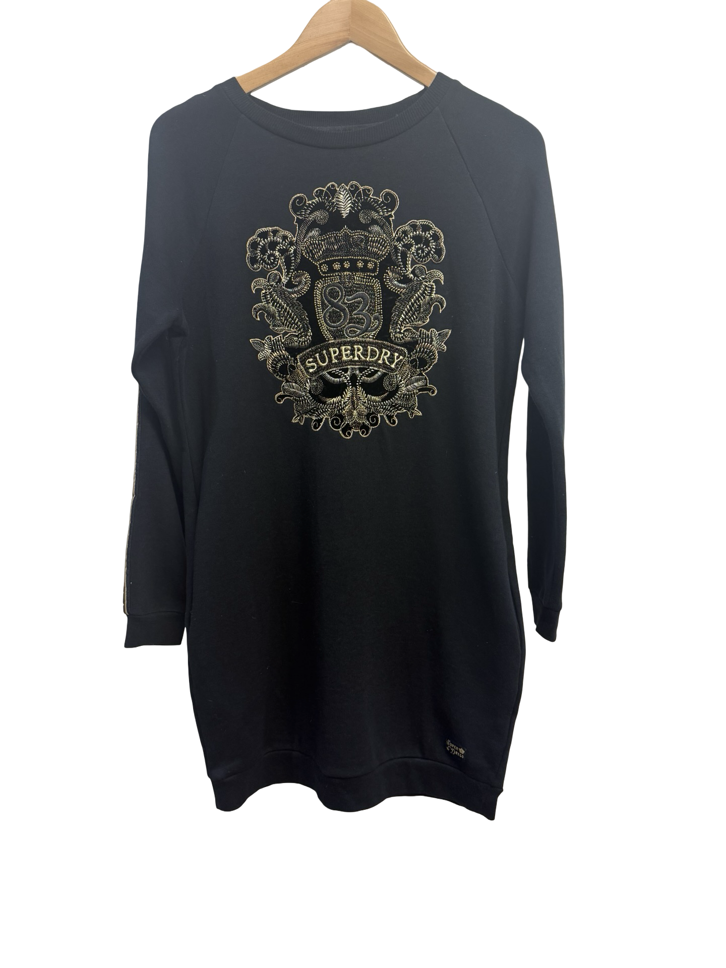SuperDry Gold Emblem Black Sweater 8