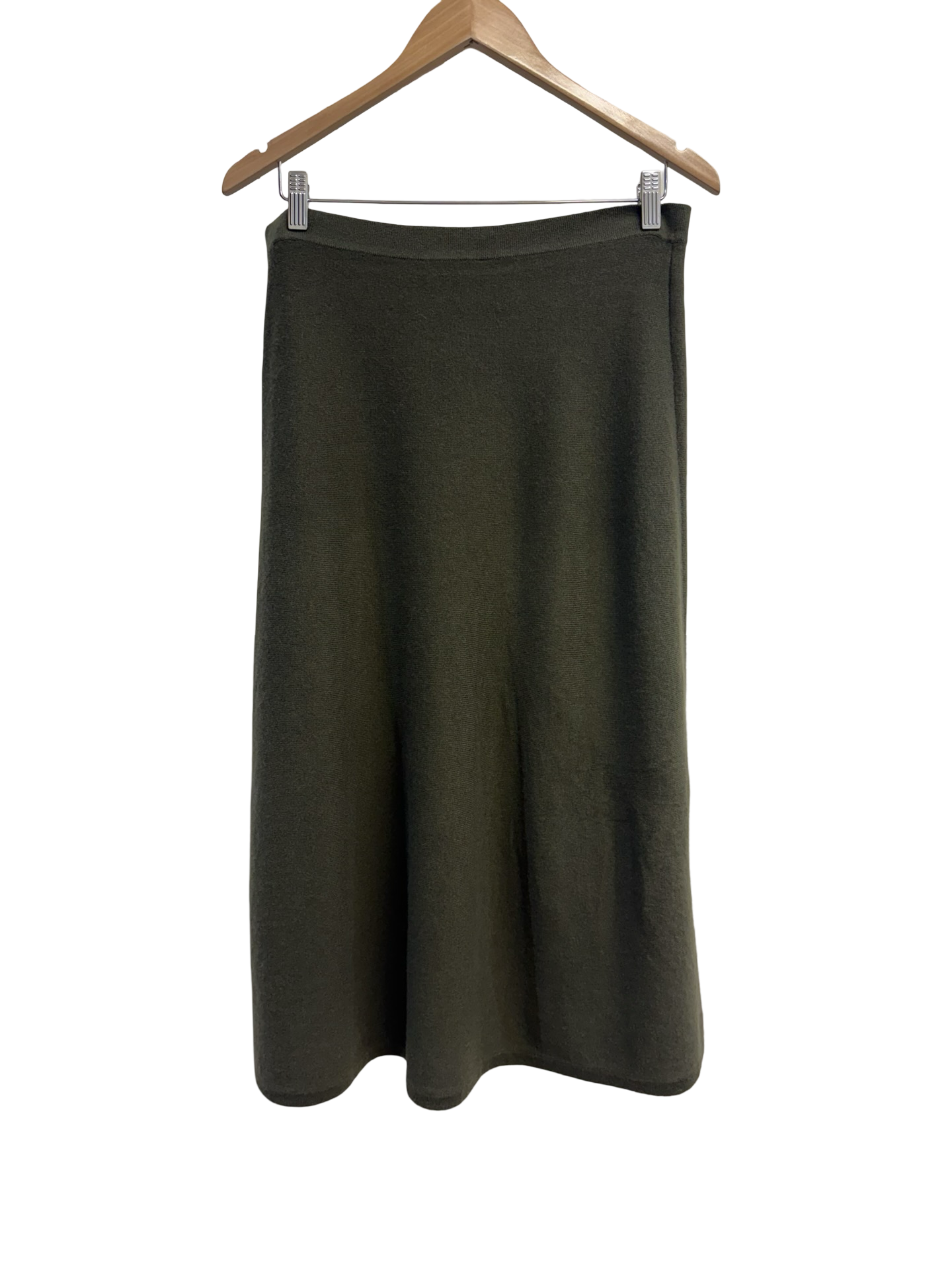 Scanlan Theodore Olive Cashmere Skirt L