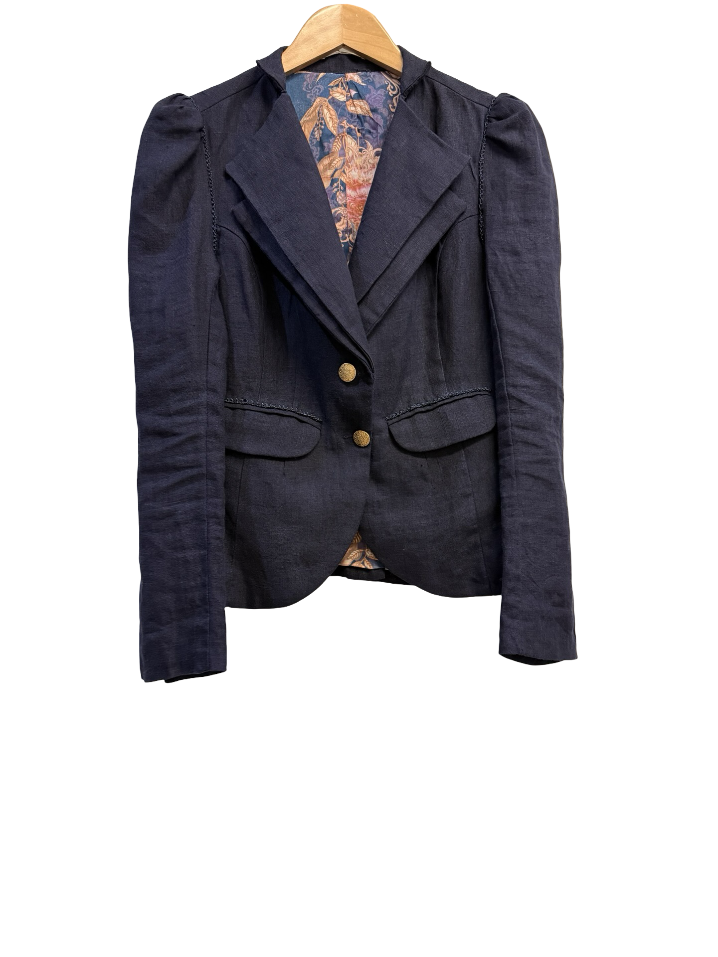 Lulu Zagame Navy Linen Jacket 1