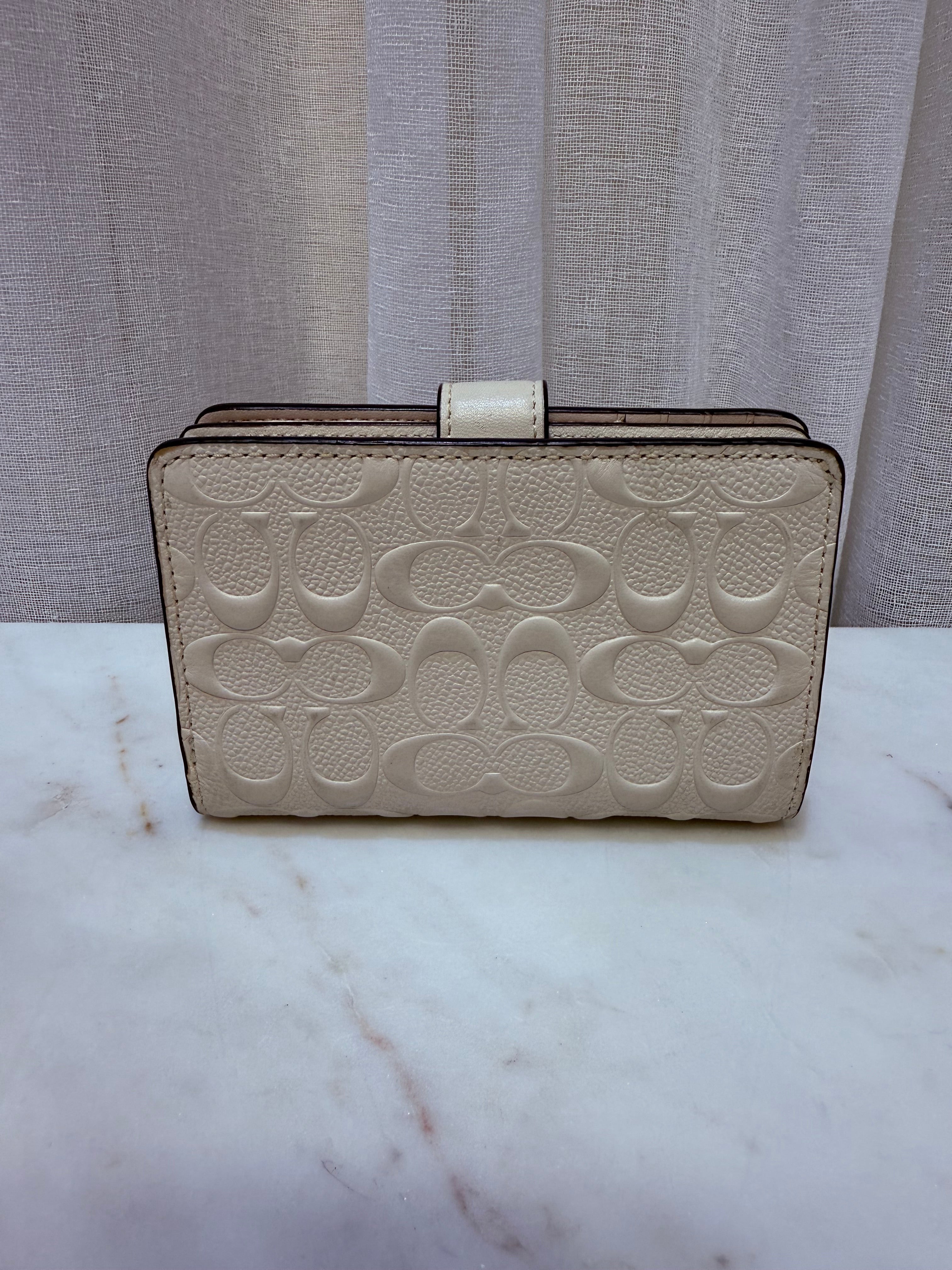 Coach White Signature Wallet