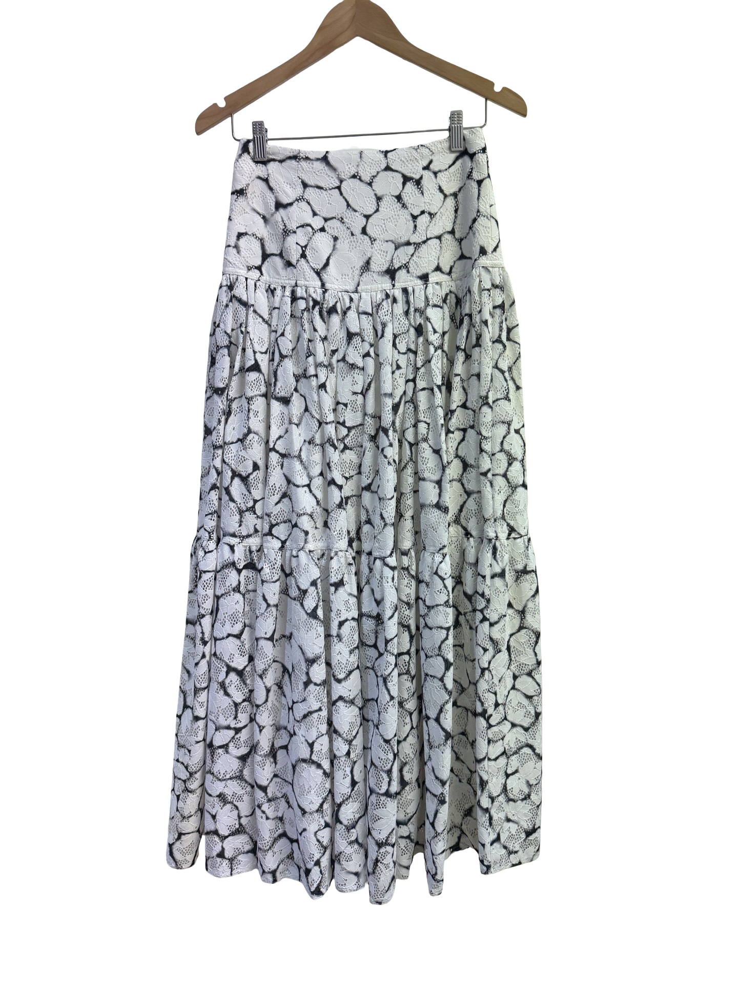 Aje Black/White Maxi Skirt 8