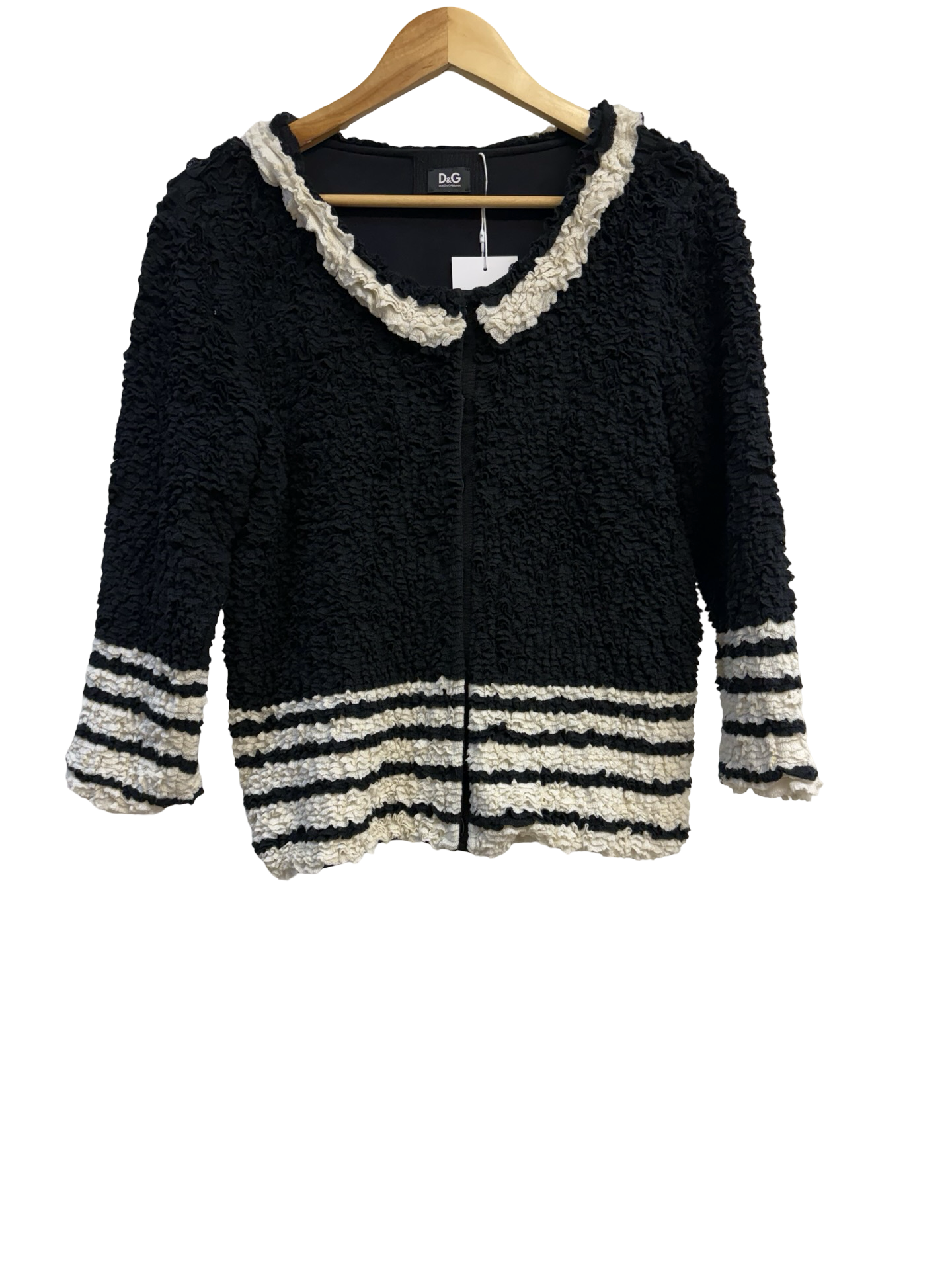 Dolce & Gabanna Blk/Wte Cardigan 44