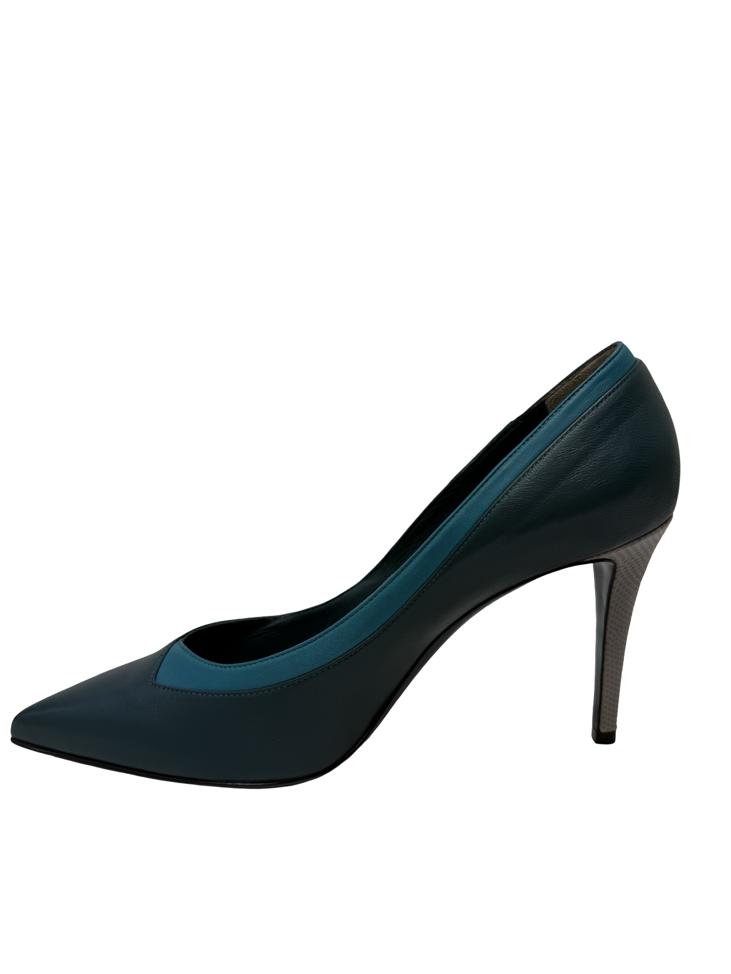 Fendi Teal/Grey Heel Pumps 40 WB