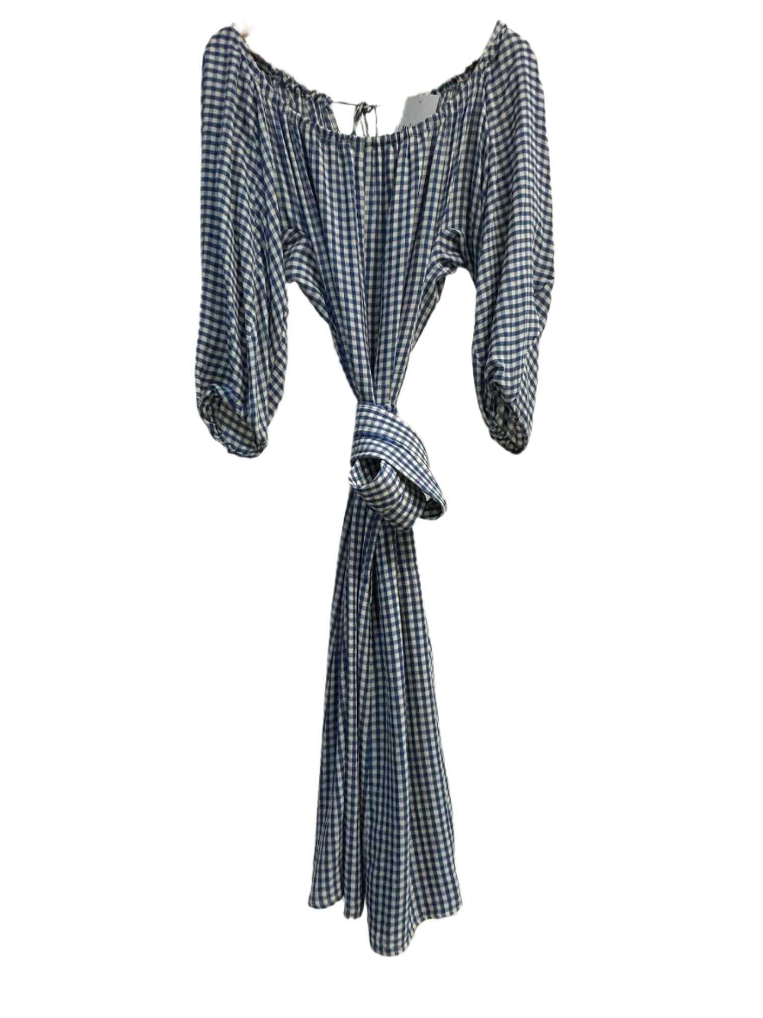 Scanlan Theodore Blue/White Check Dress 10