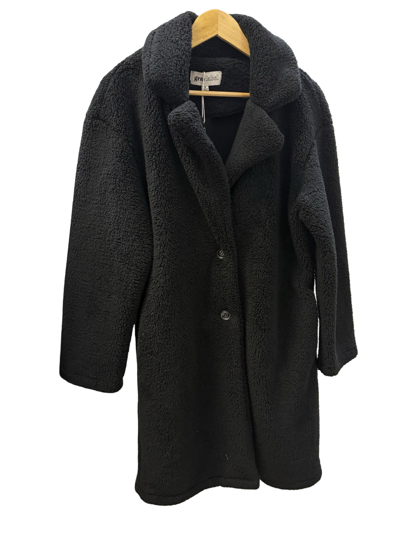 GRAY LABEL BLACK TEDDY COAT M