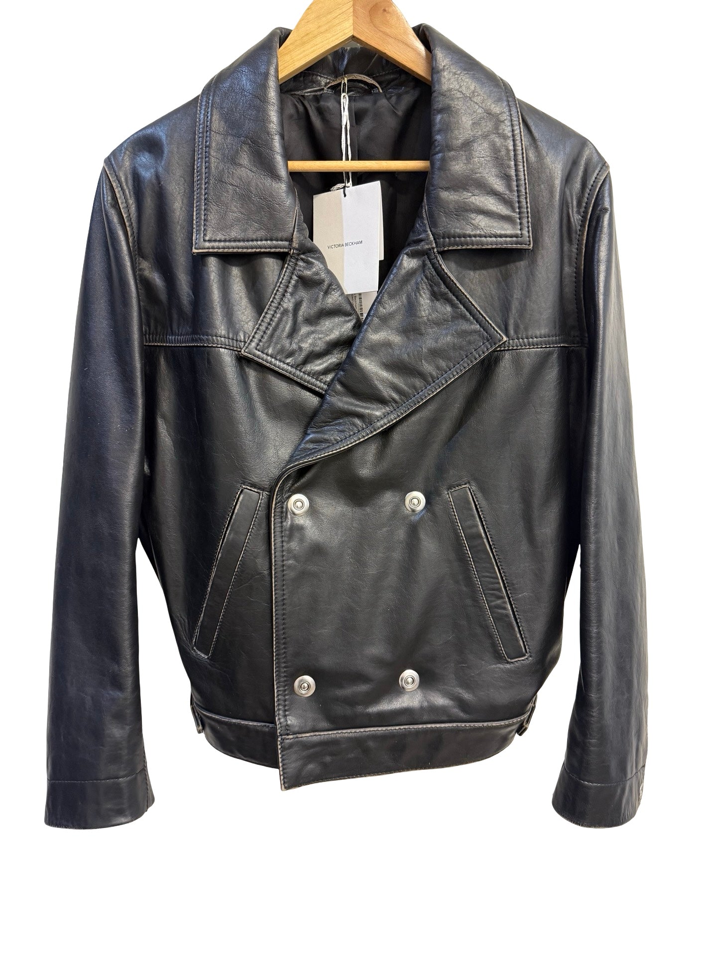 Victoria Beckham Brown Leather Jacket 6 BNWT