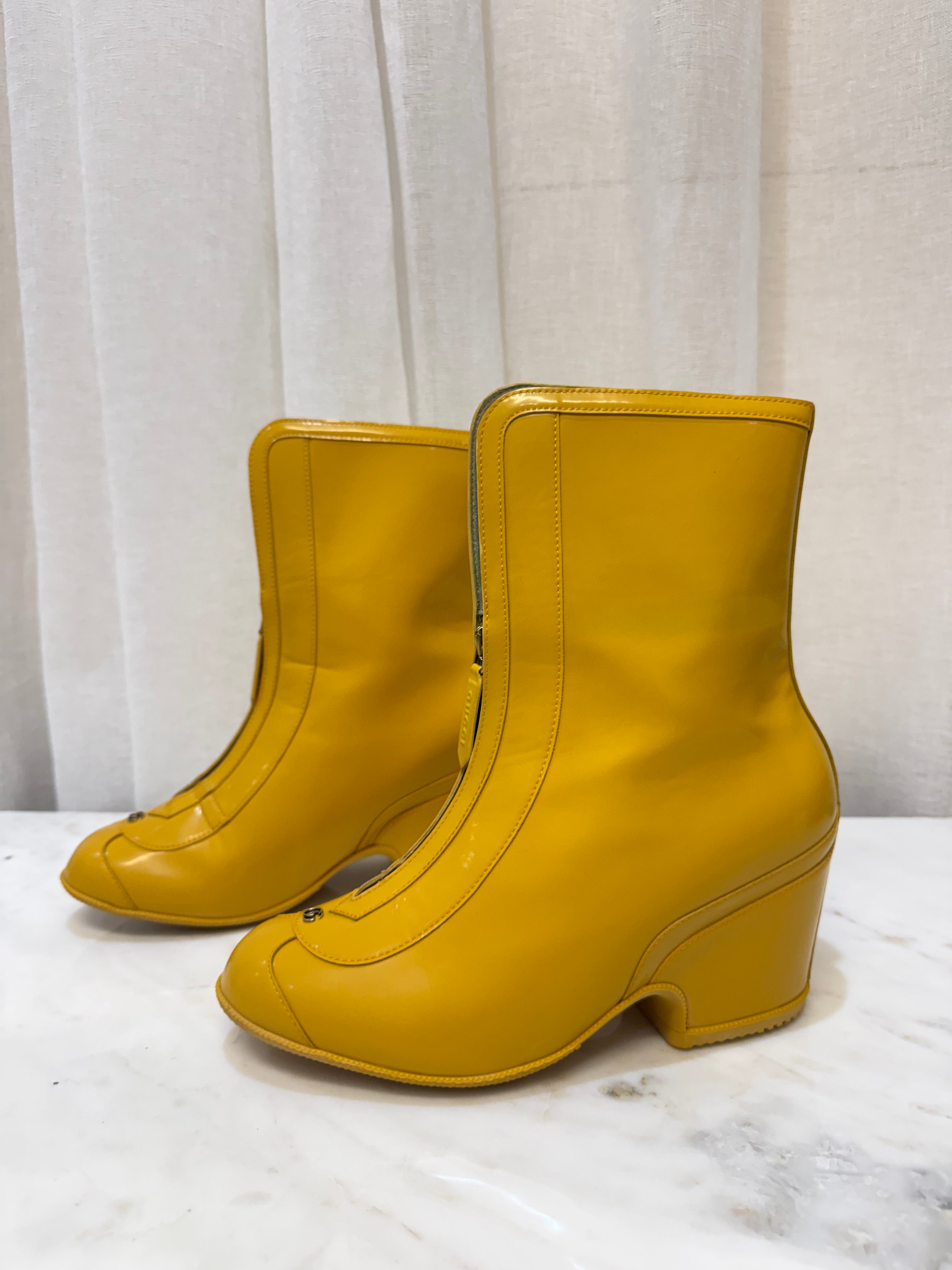 Gucci Yellow Boots 38