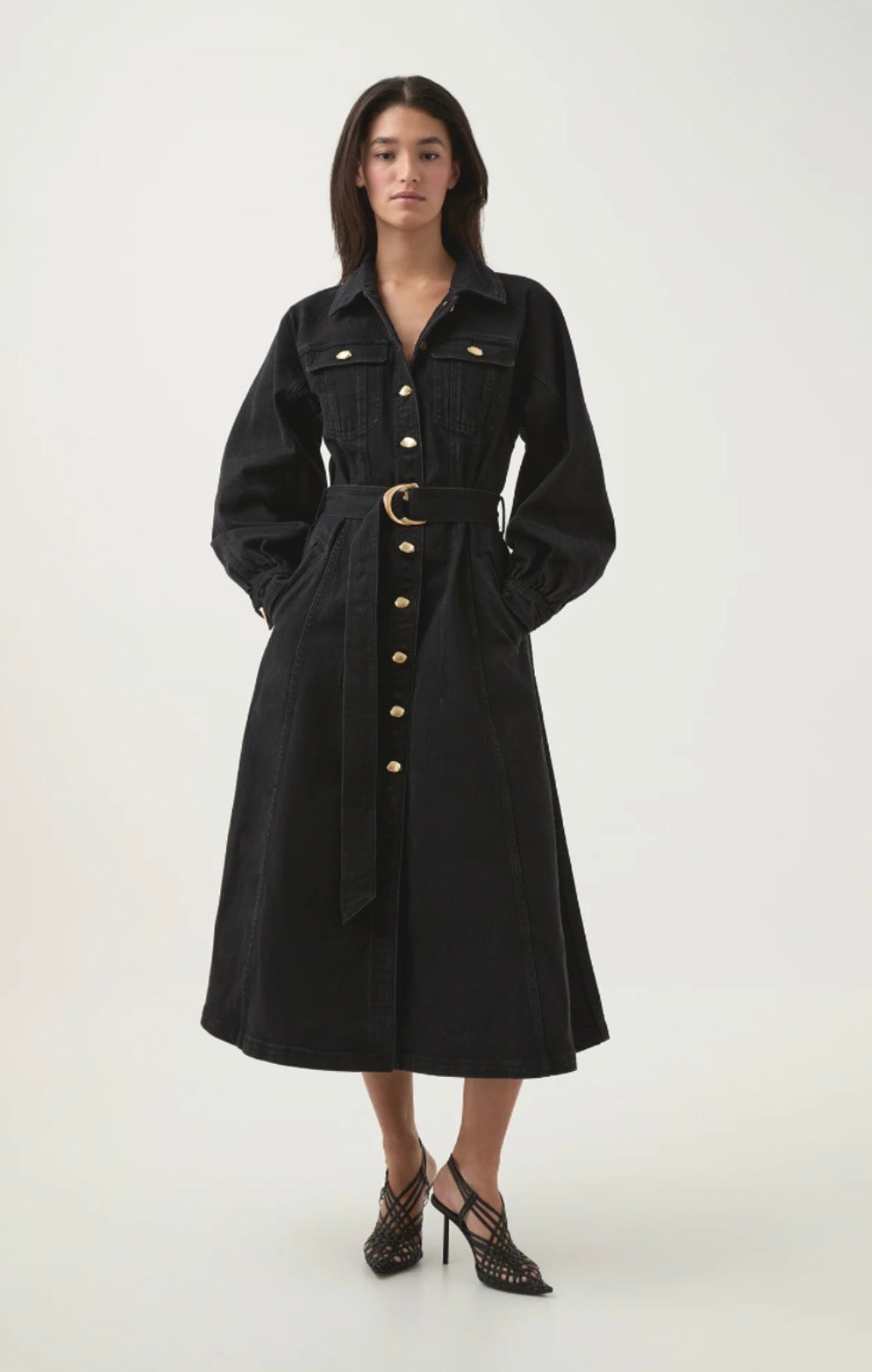 Aje Black Belted Dress 16