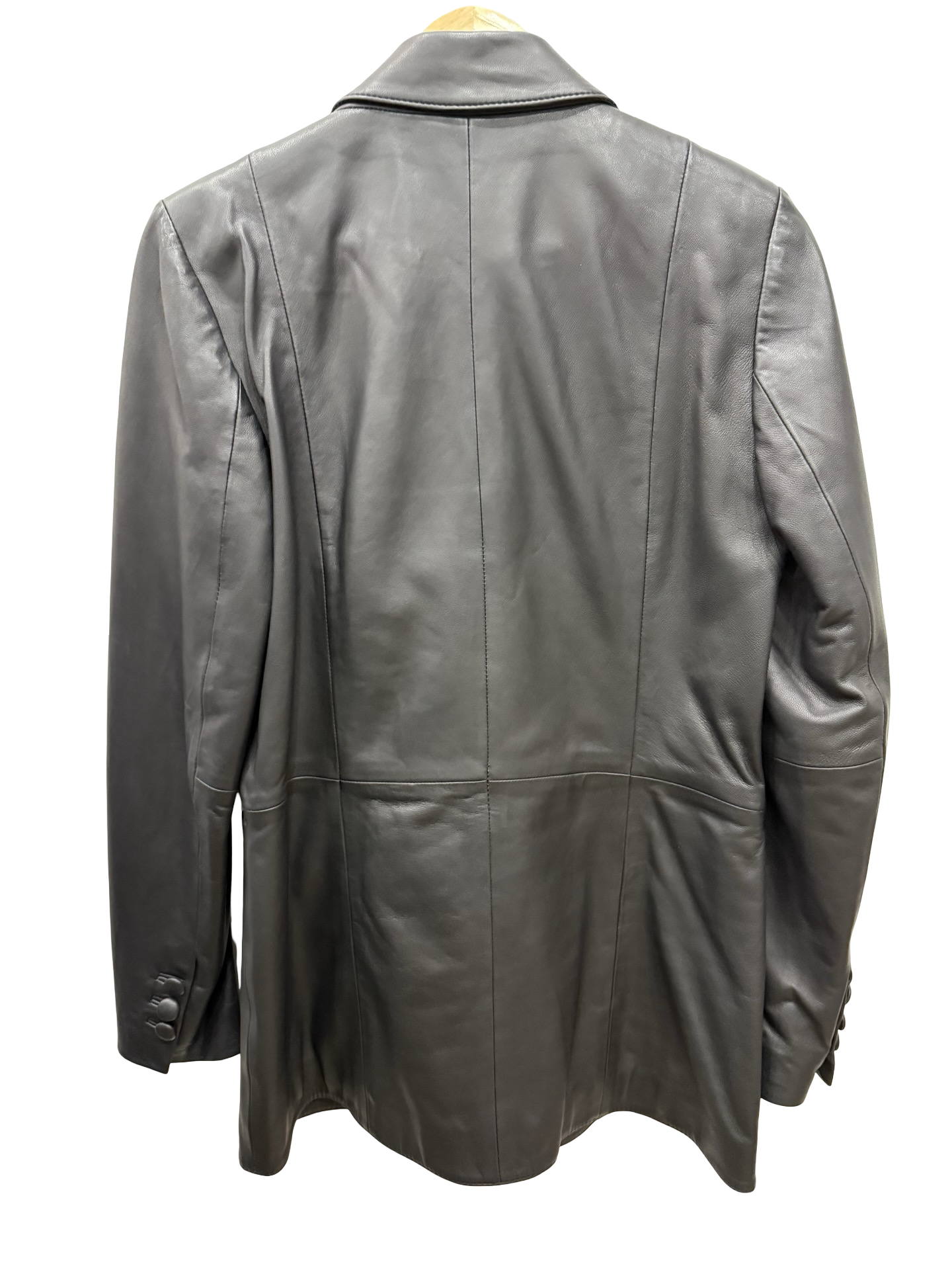 Kookai Black Leather Blazer 40