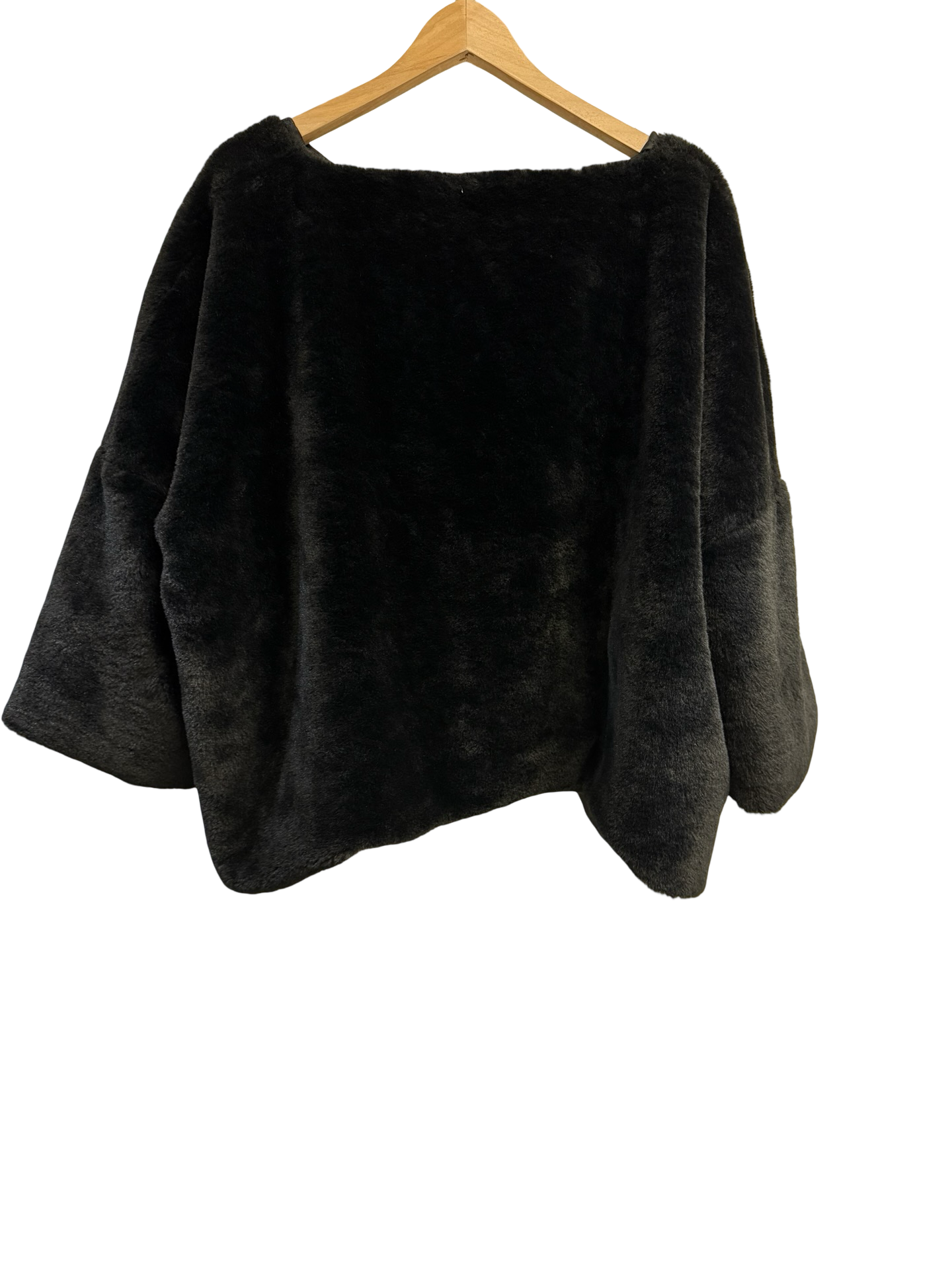 M.A.Dainty Black Fur Top S/M