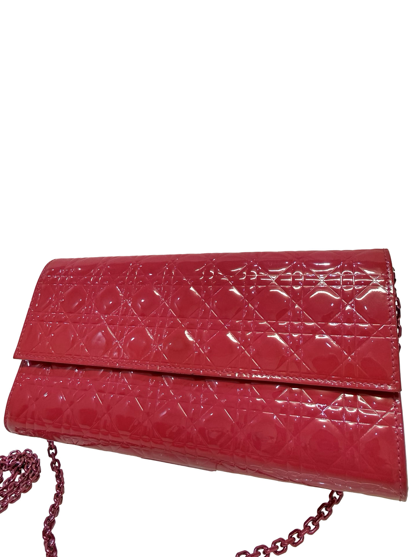 Dior Pink Wallet On Chain W/receipt