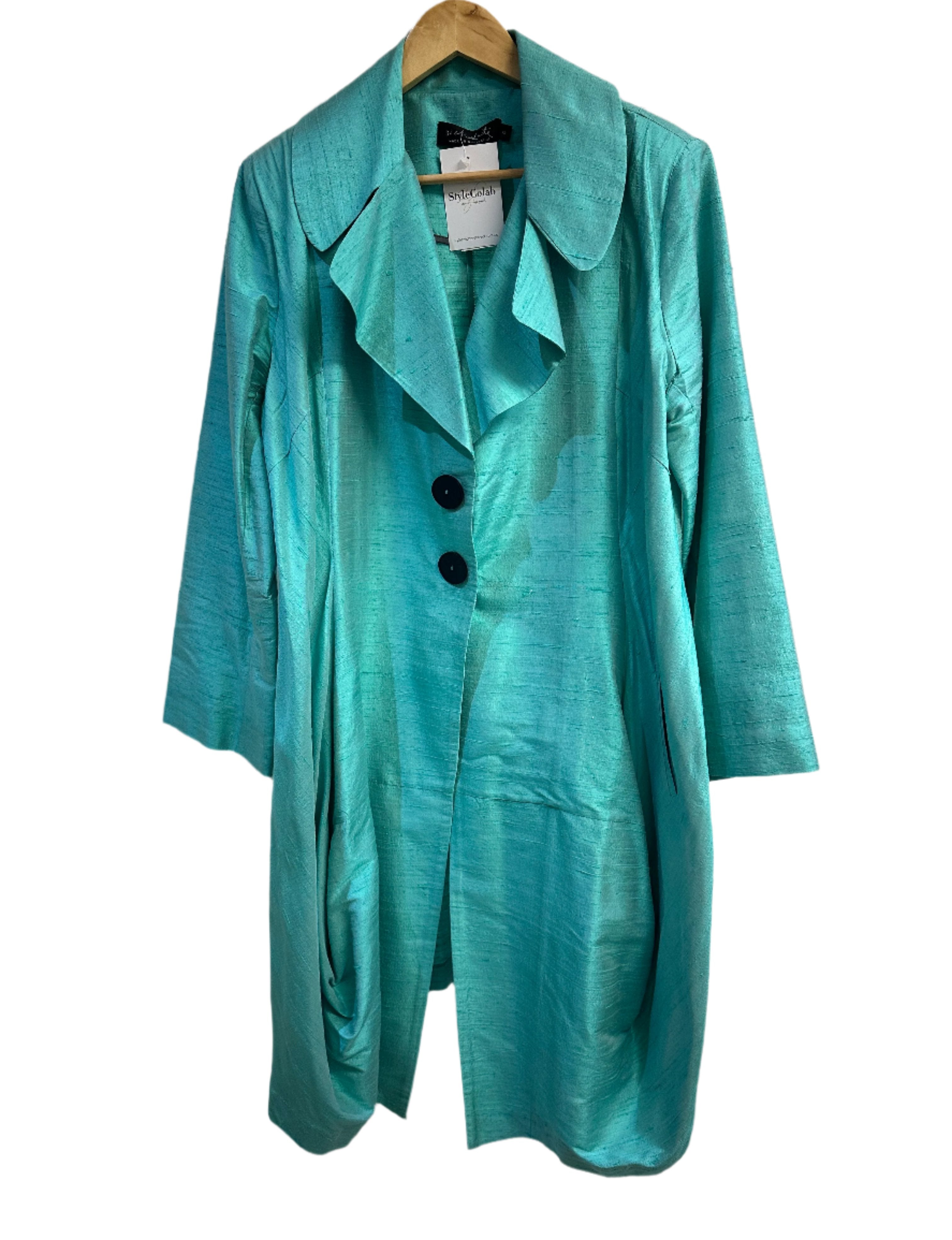 Nicola Waite Turquoise Coat 4