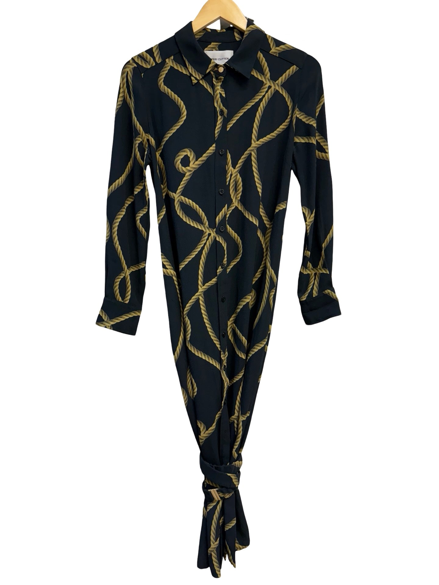 Perri Cutten Navy & Gold Dress 10