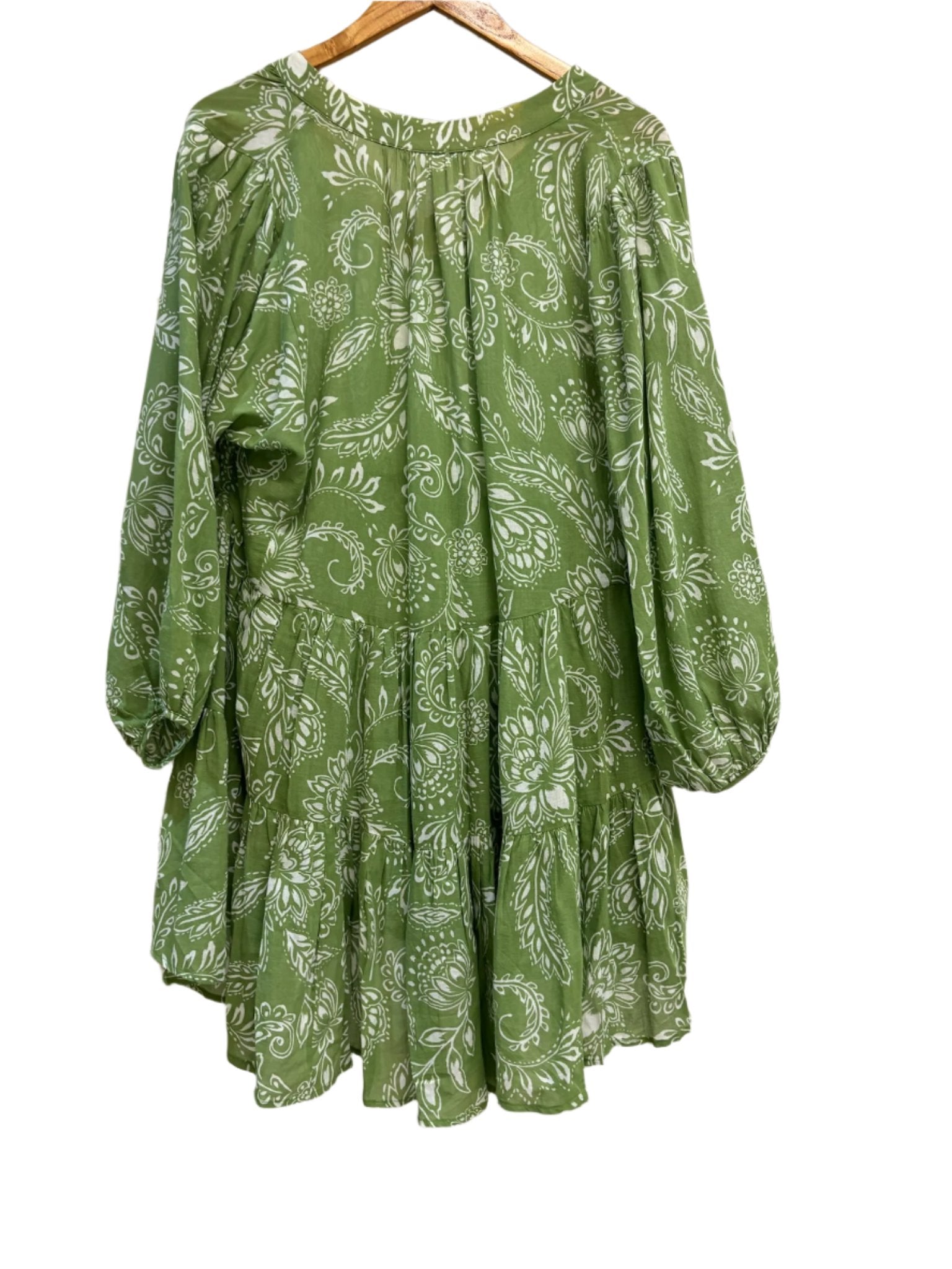 Seafolly Green Print Dress M