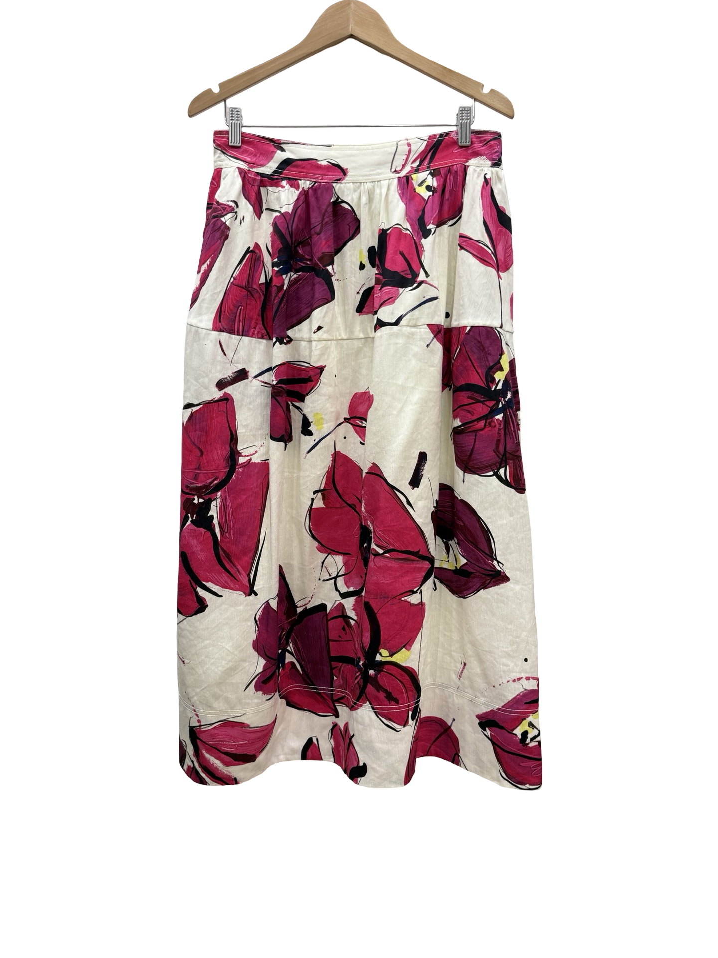 Aje Pink/Cream Flrl Maxi Skirt 14