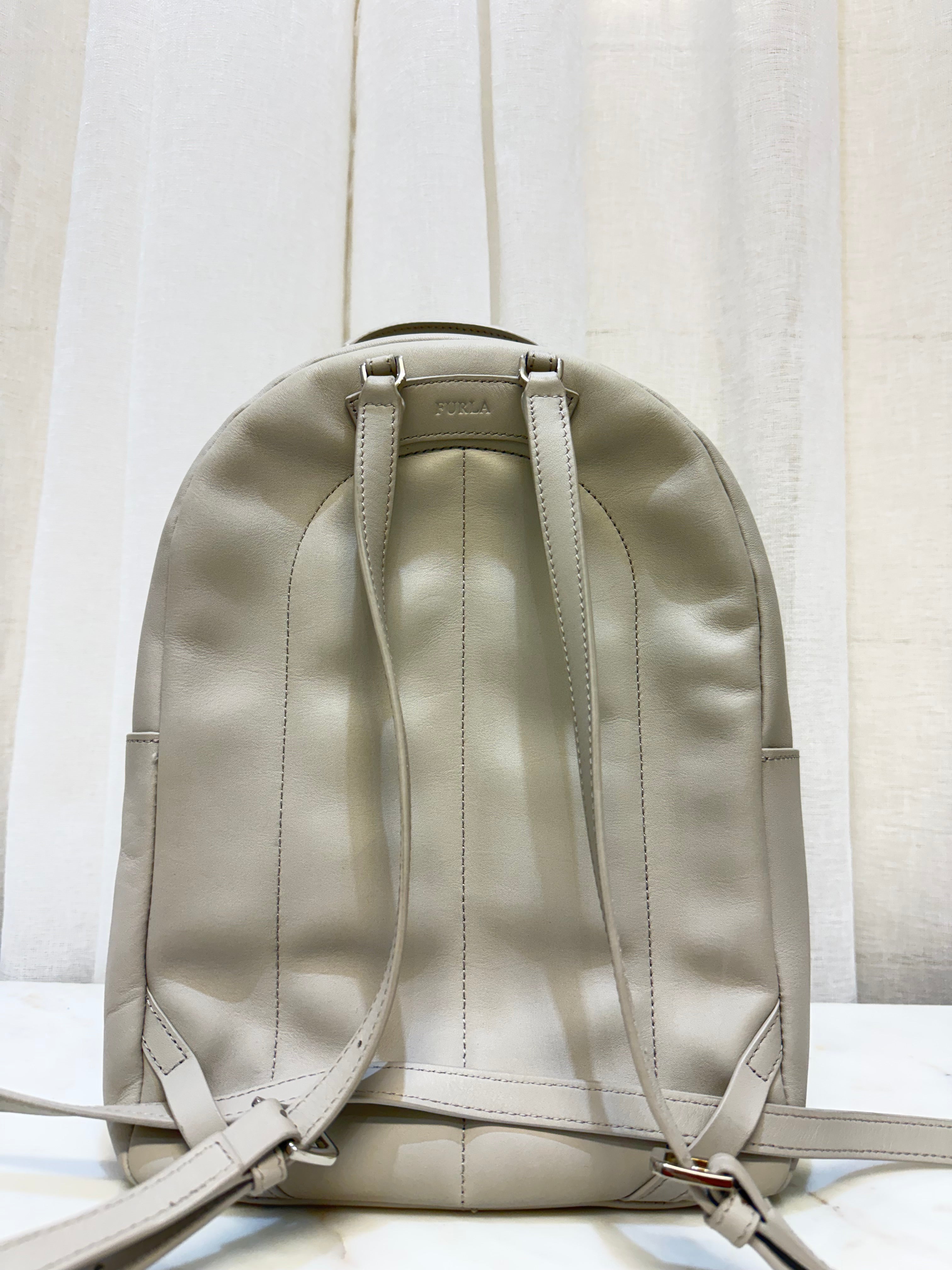 Furla Favolo White Leather Backpack