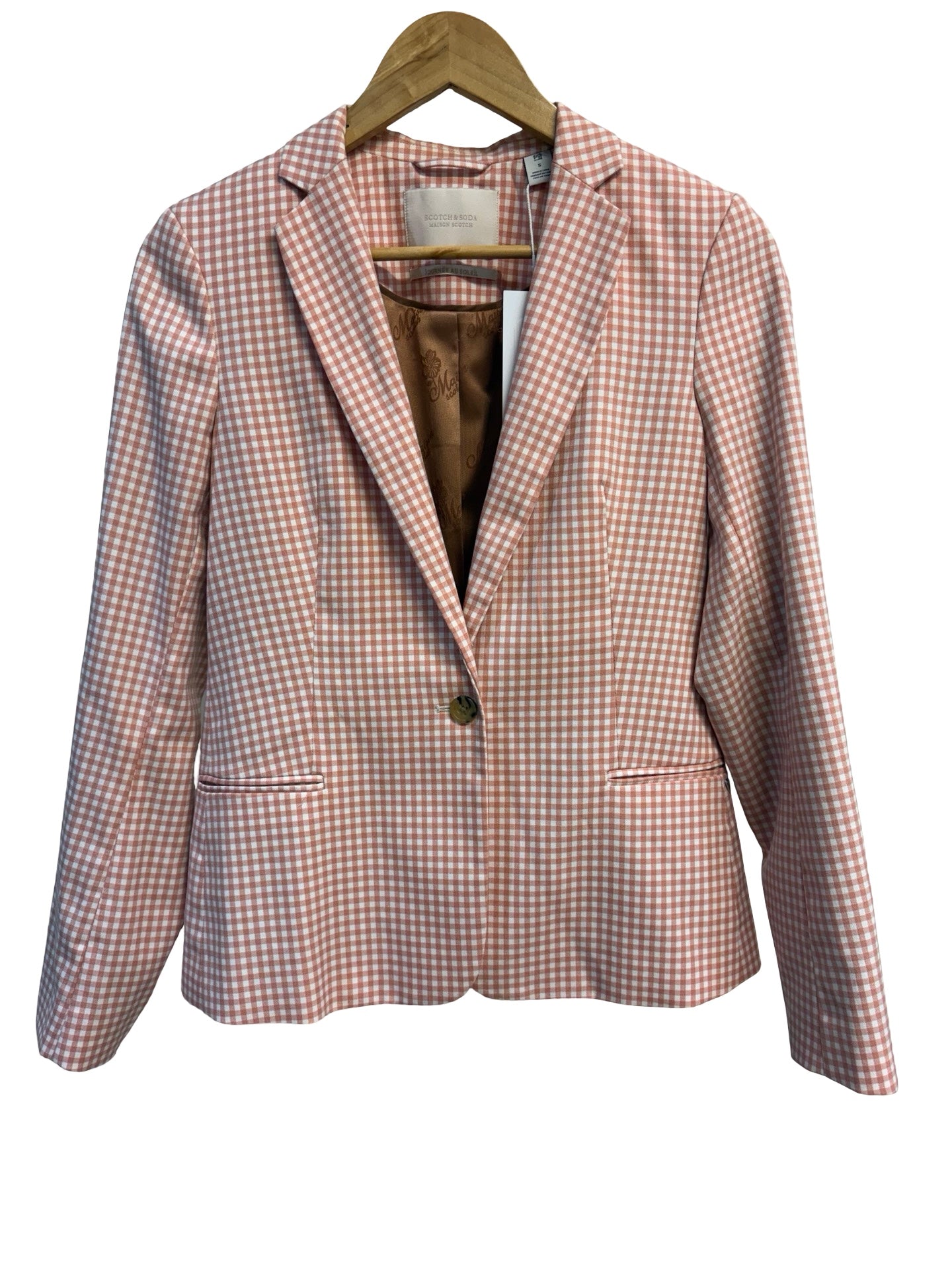 Scotch & Soda Salmon Check Blazer S