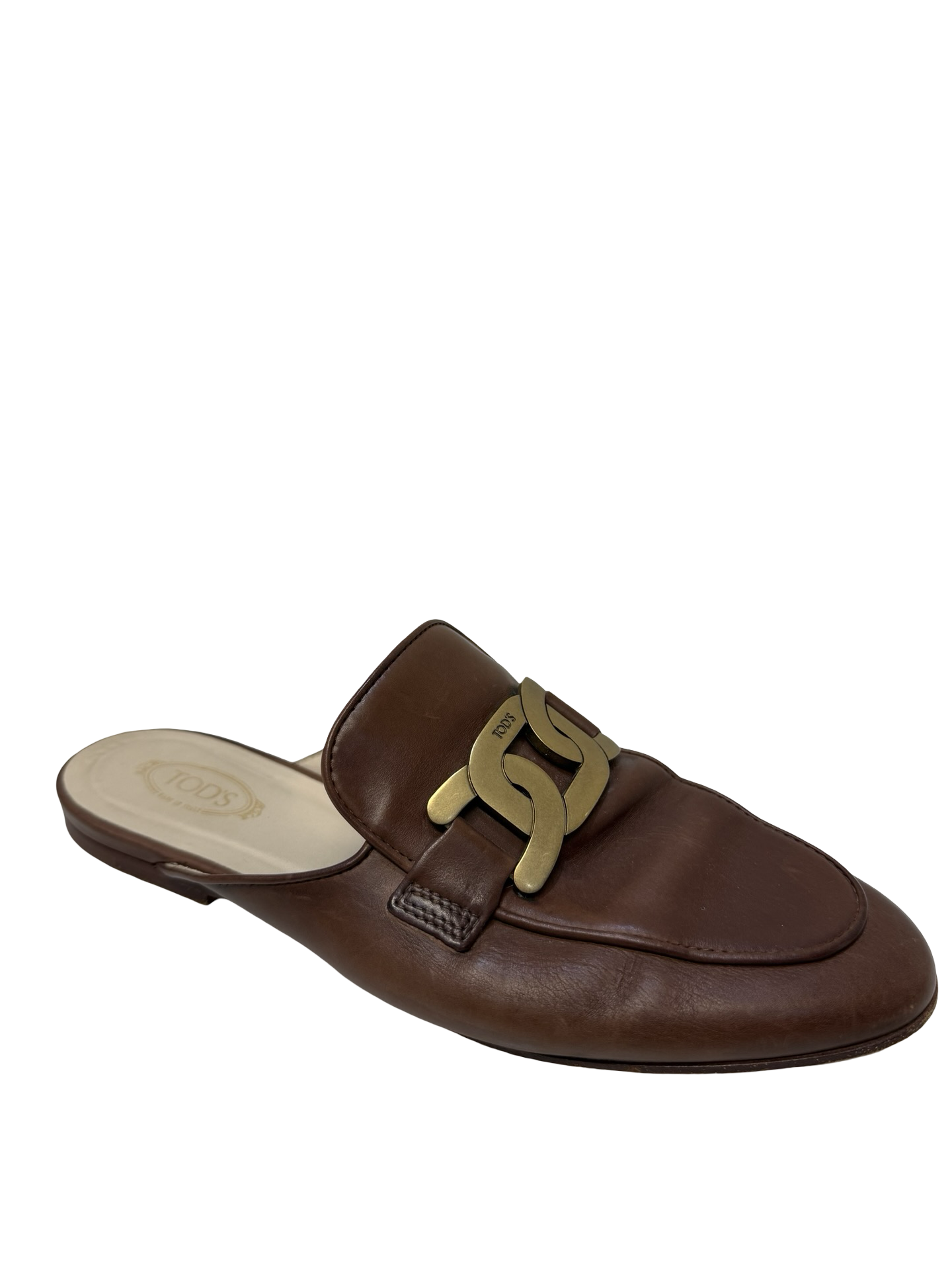 Tods Brown Leather Loafer 39