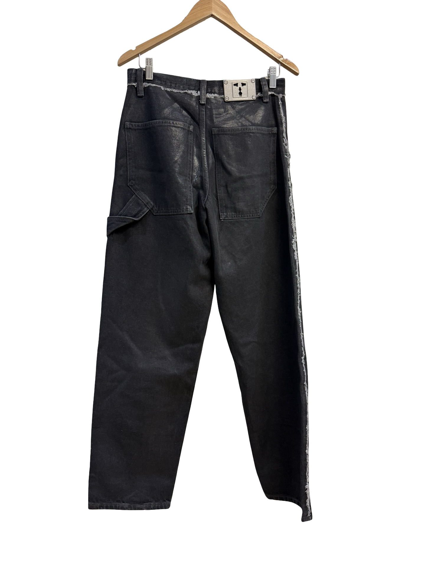 Dion Lee Waxed Black Jeans 10