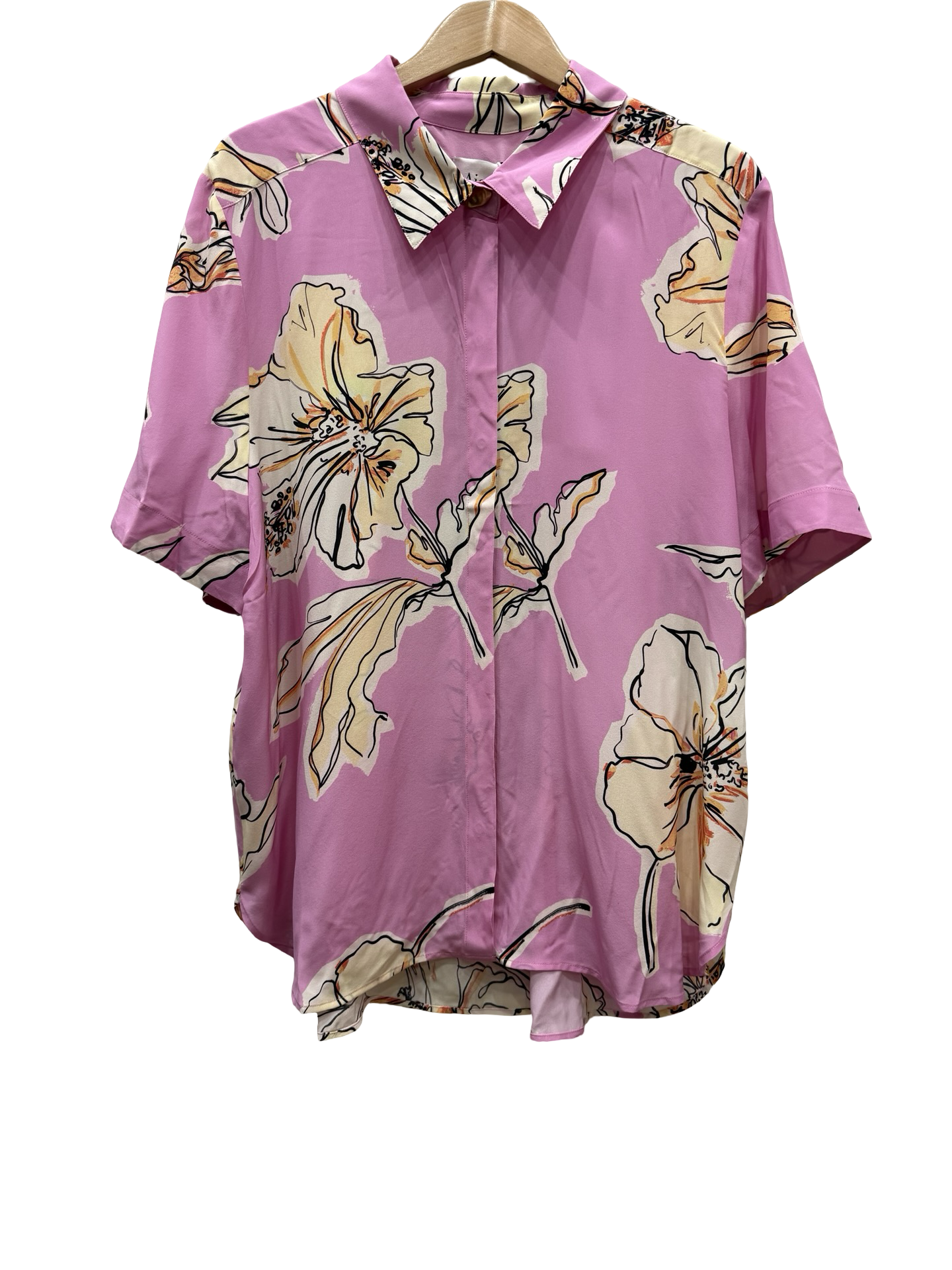 Aje Pink/Yellow Flrl Shirt NWT 16