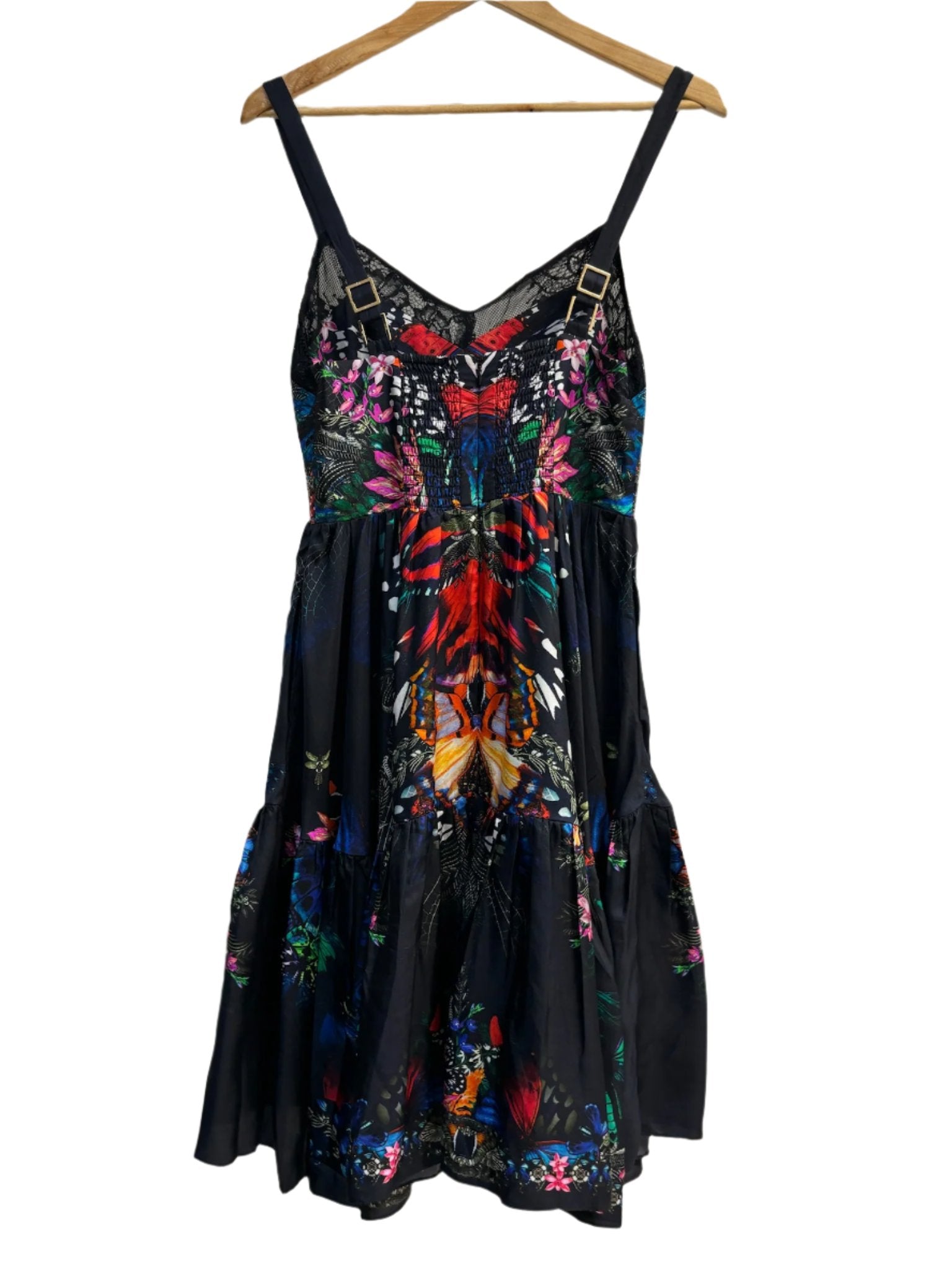 Camilla Black Floral Dress S