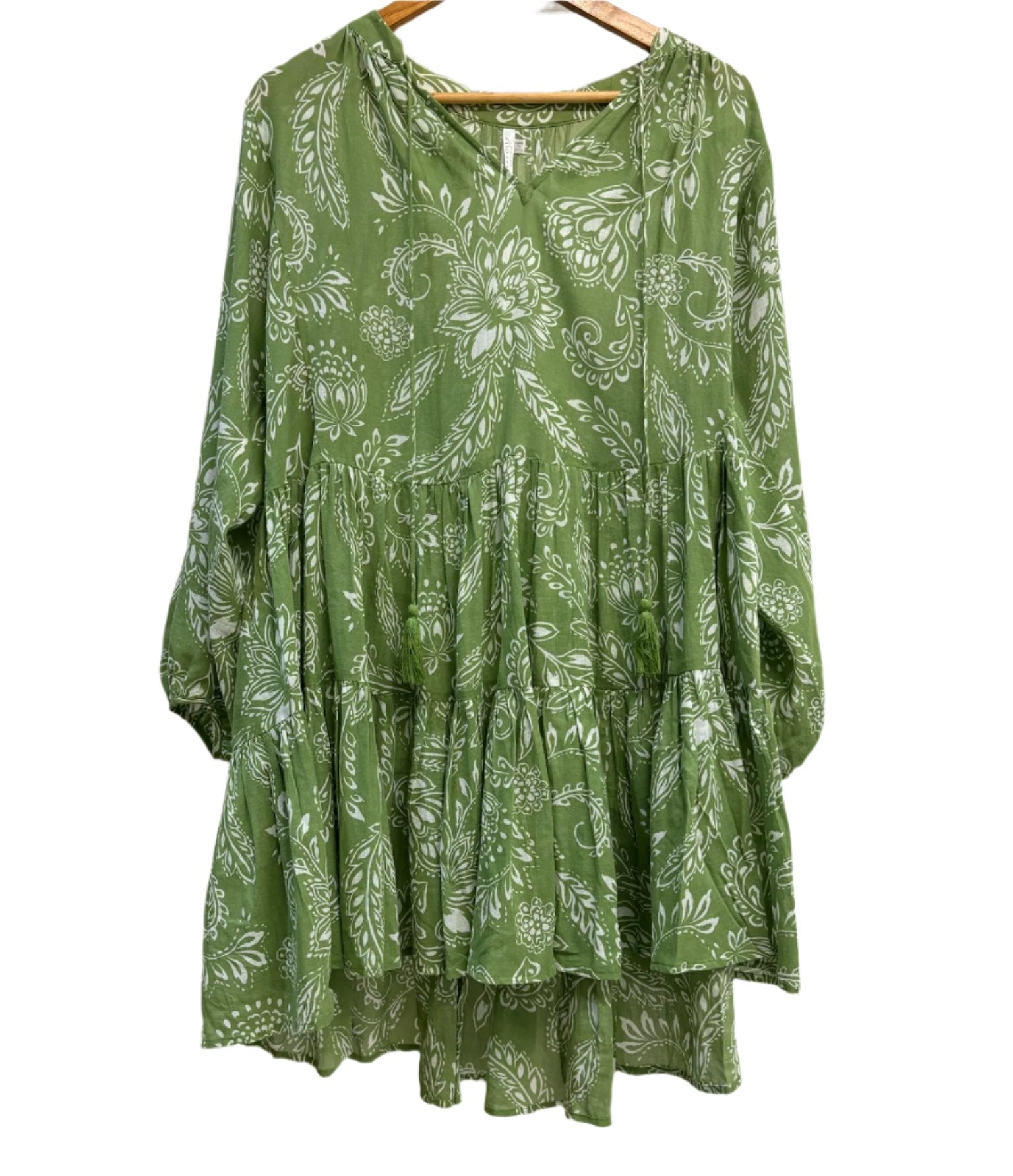 Seafolly Green Print Dress M