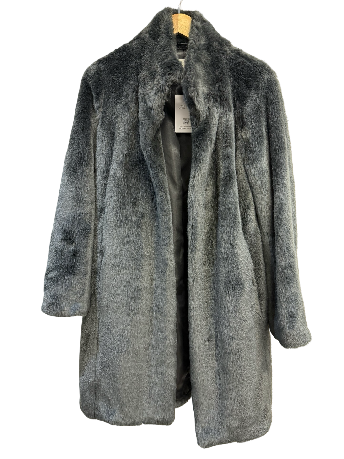 Linea Grey Fur Coat 10