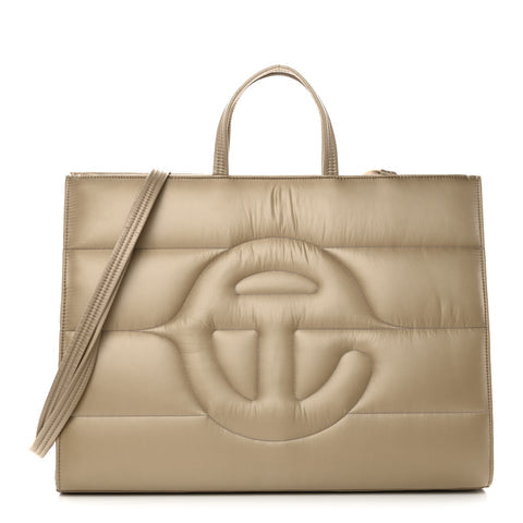 Telfer Camel Puffer Tote Bag