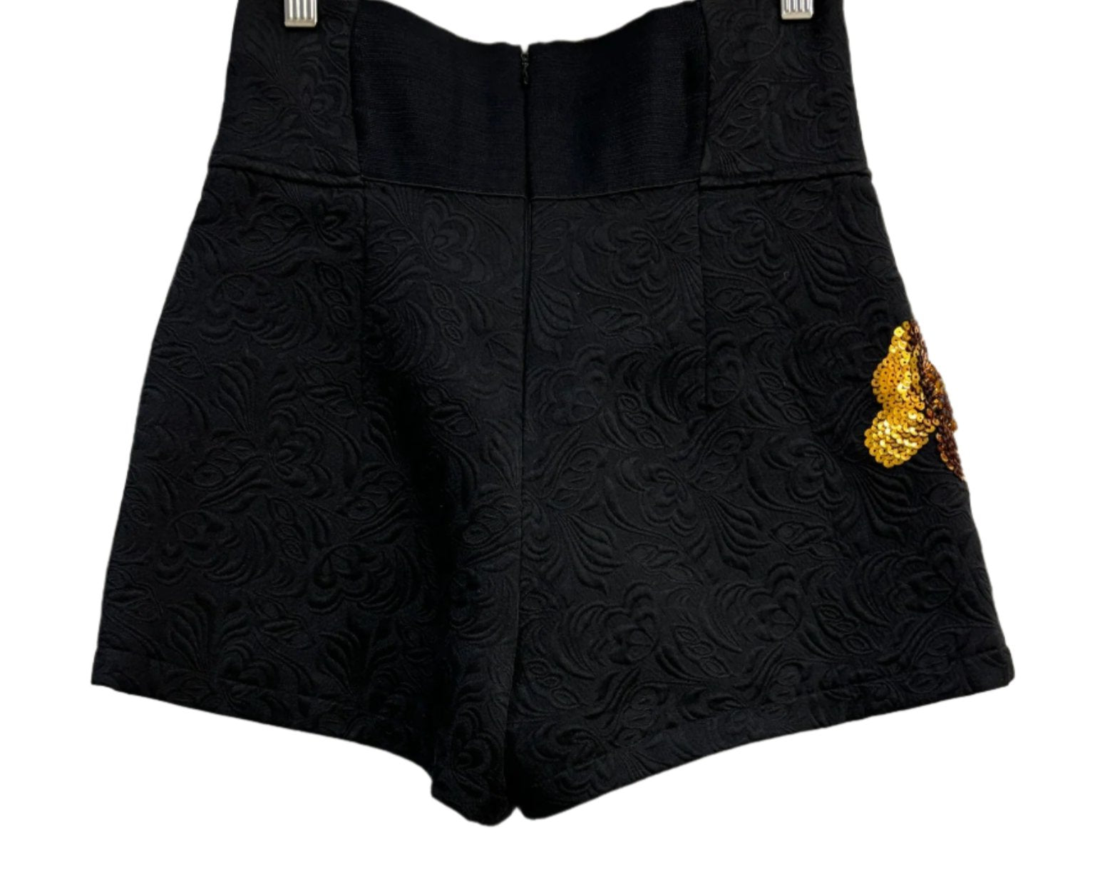 Dolce & Gabbana Black Sequin Shorts 36