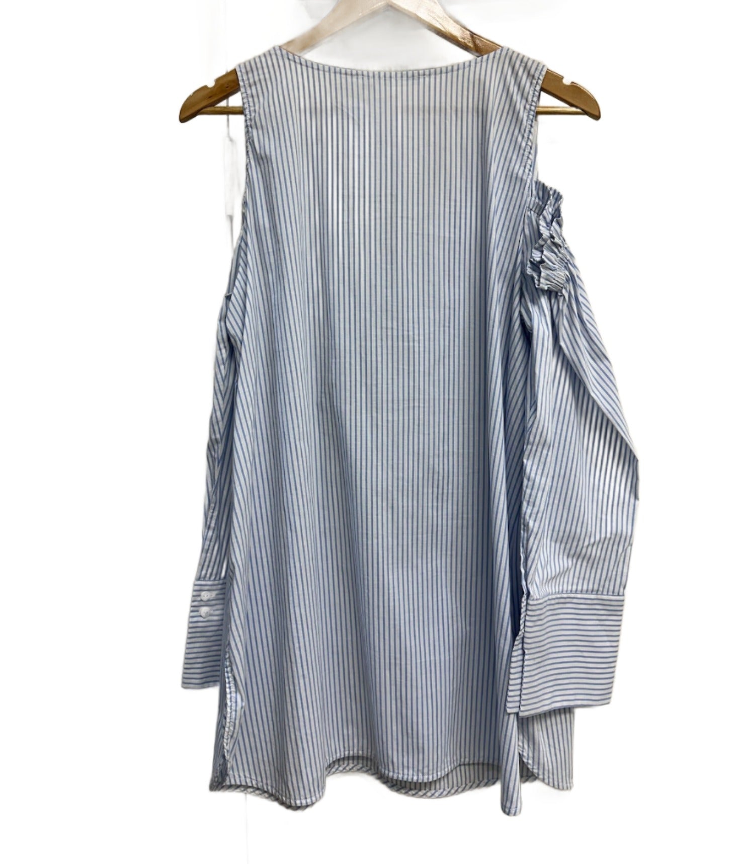 Lauren Vidal Blue & White Striped Shirt