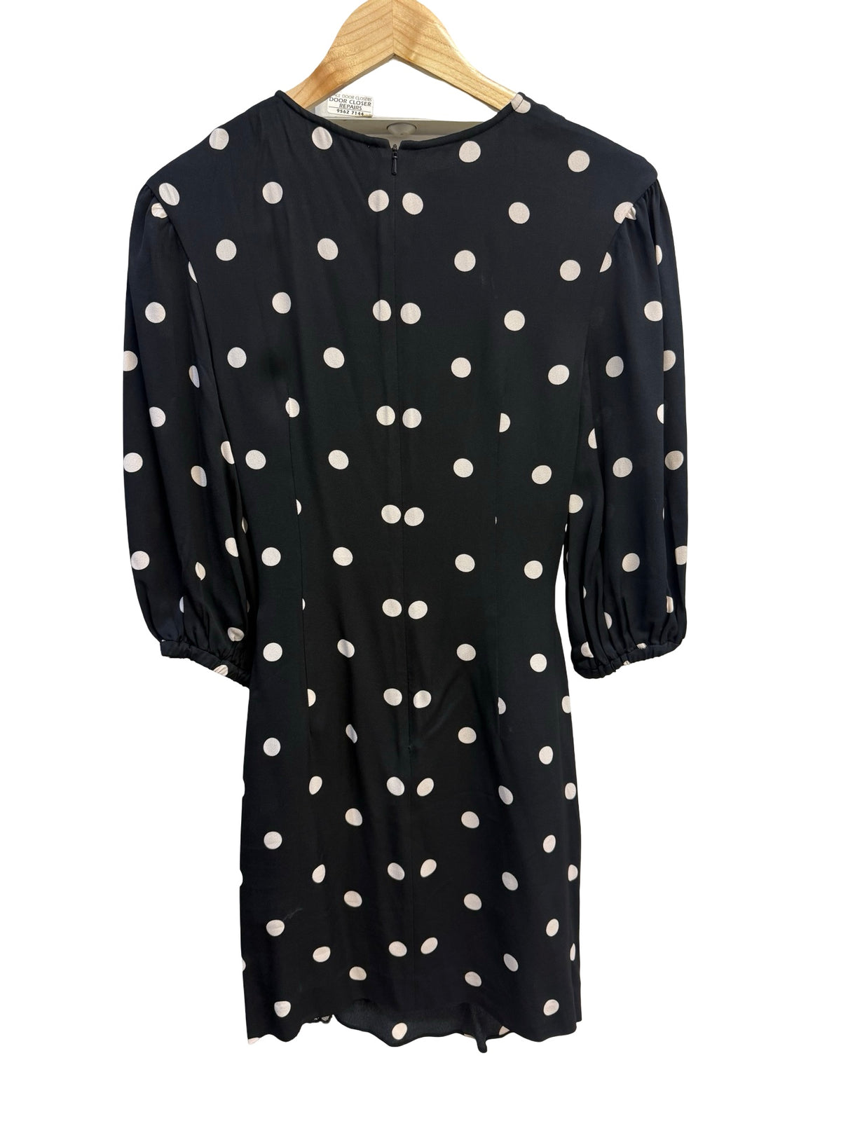 Rebecca Vallance Black & White Lace Trim Wrap Dress 8