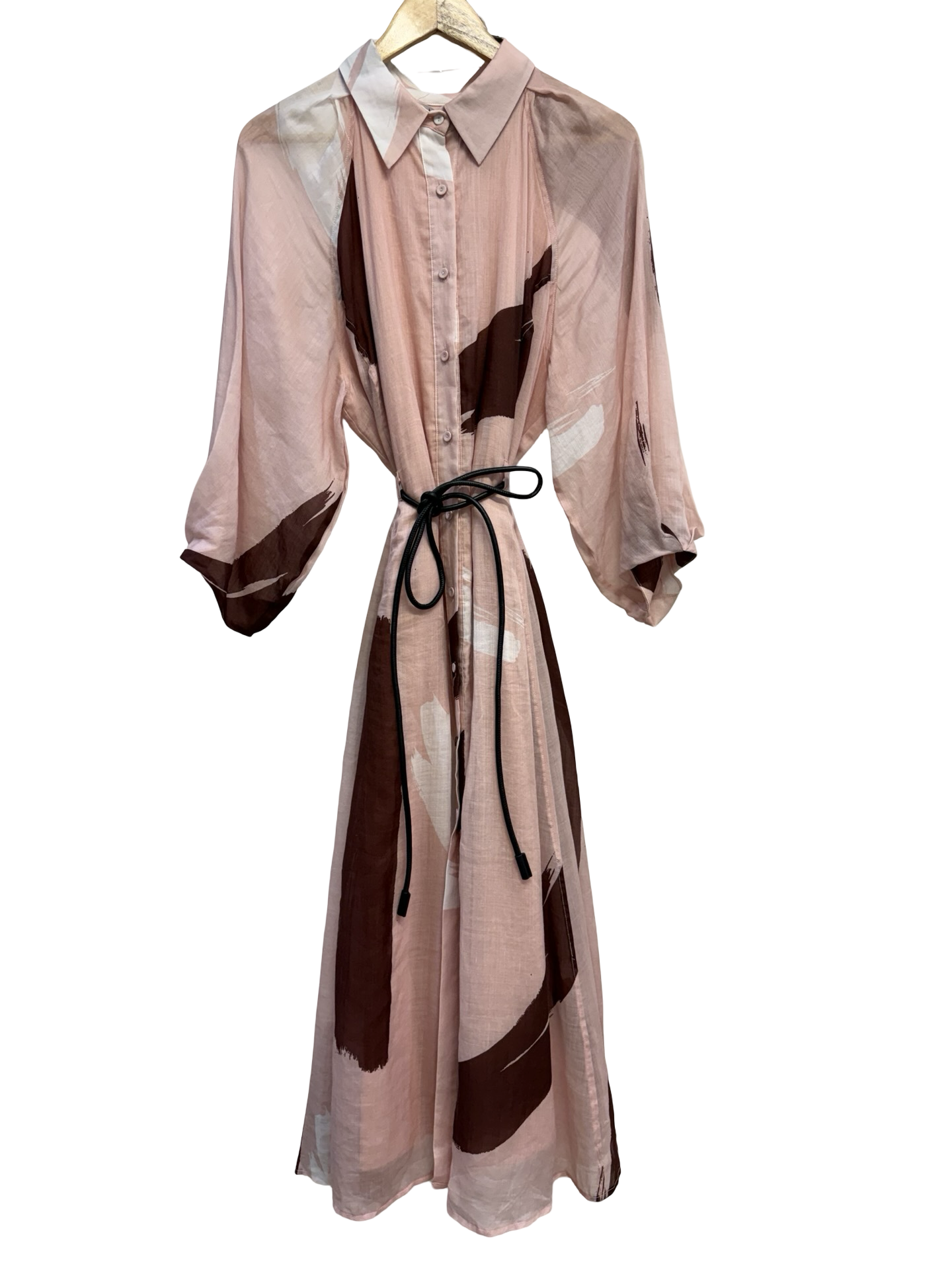 Morrison Pattern Maxi Dress with belt size 5
